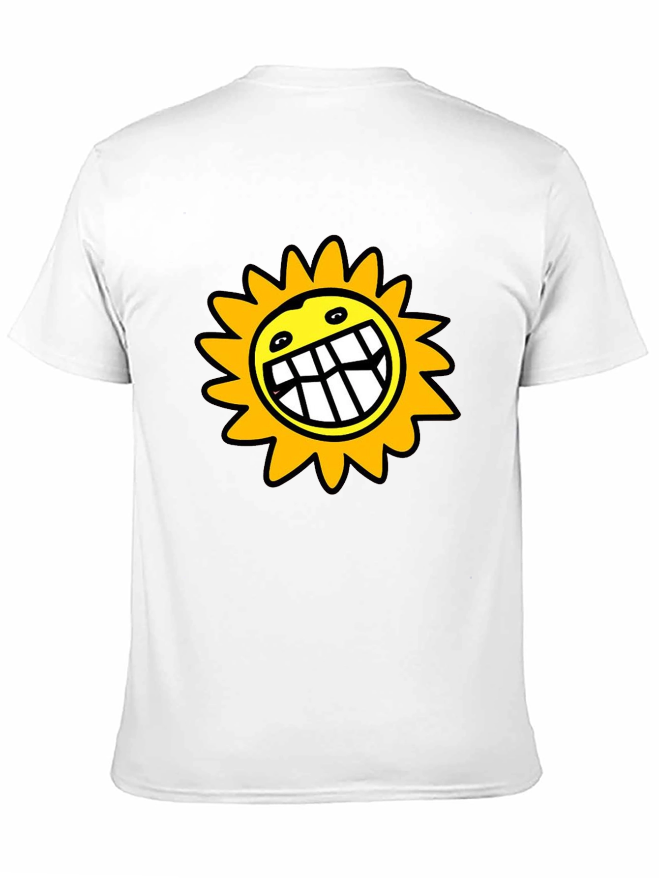 Smiling Sun Graphic Black T-Shirt