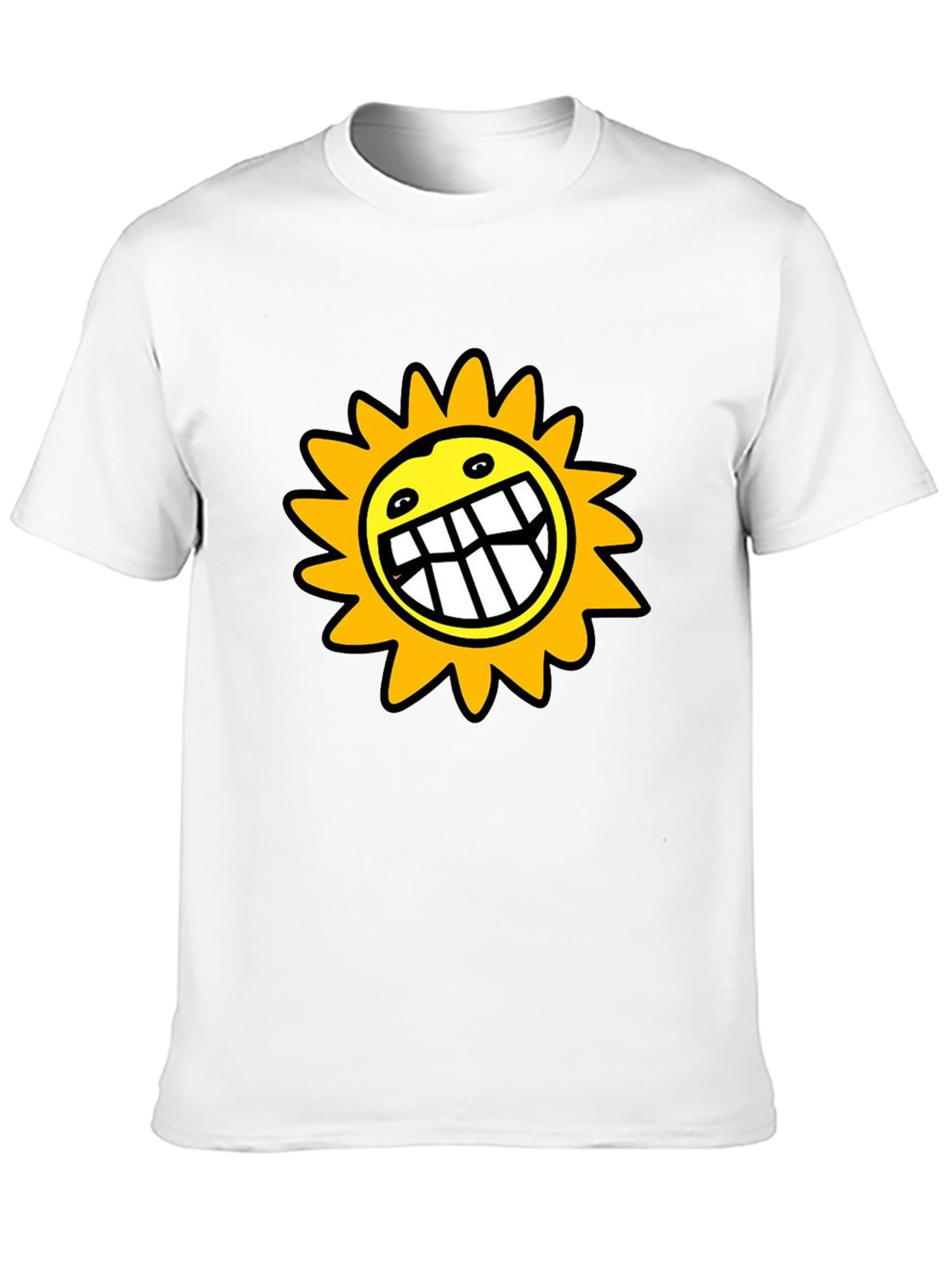 Smiling Sun Graphic Black T-Shirt