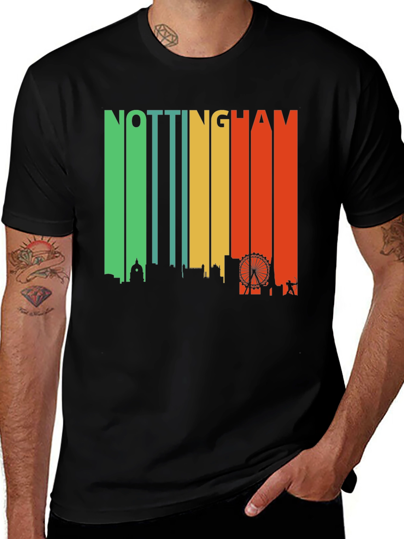 Nottingham Retro Skyline T-Shirt