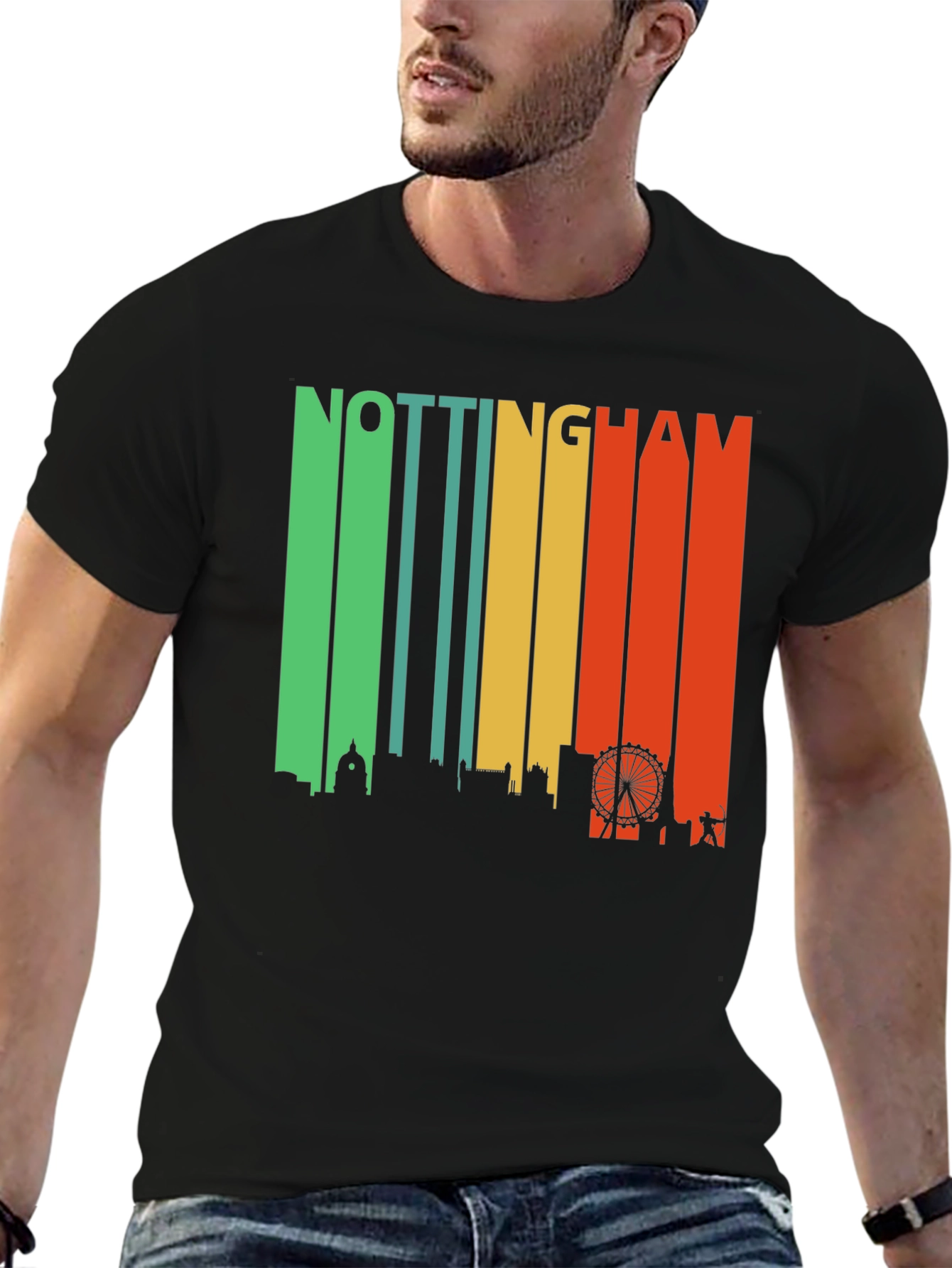 Nottingham Retro Skyline T-Shirt