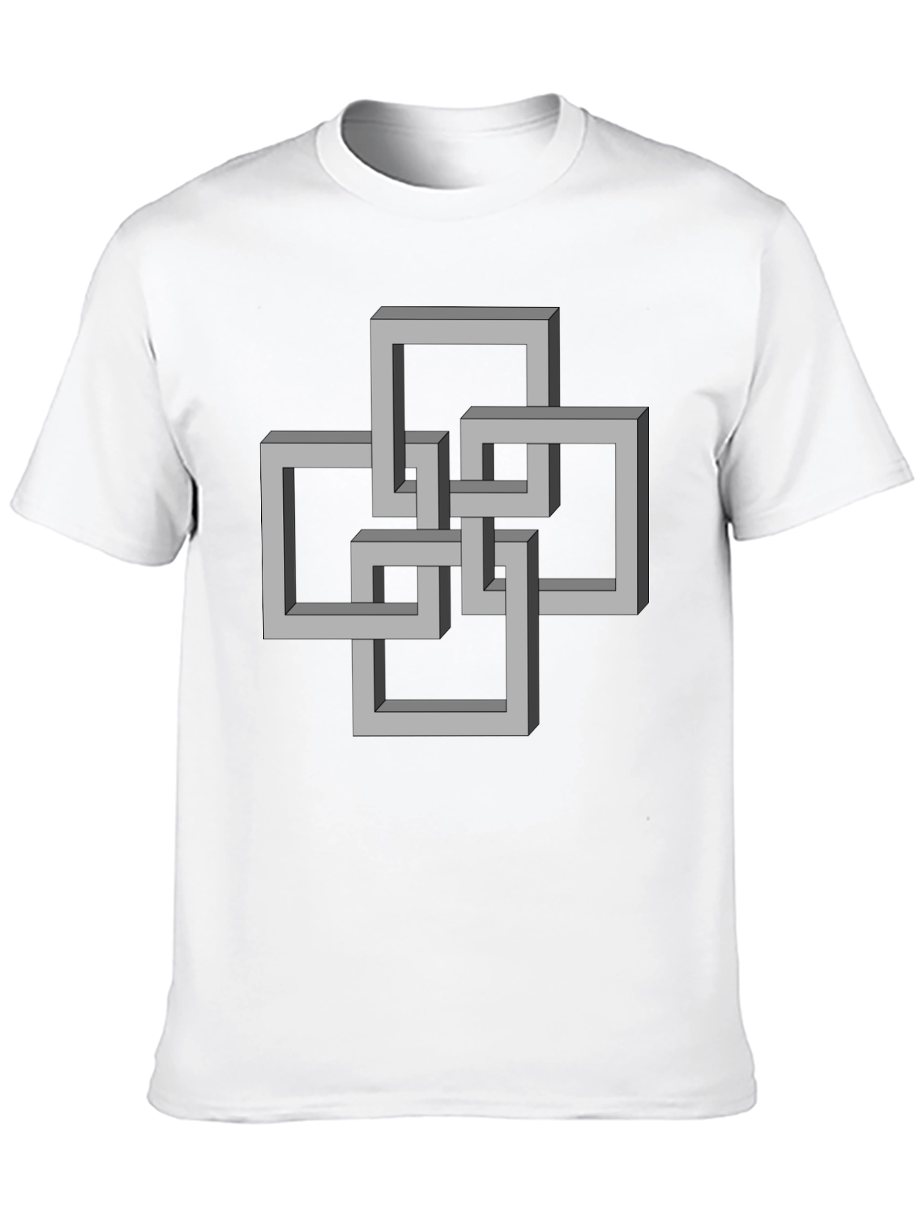 Impossible Squares Optical Illusion T-Shirt