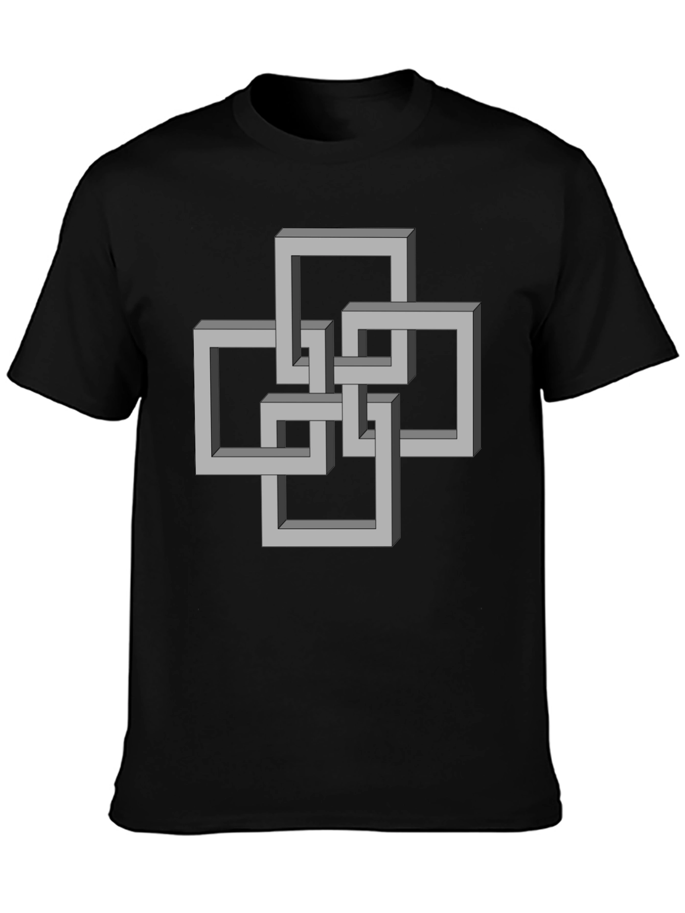 Impossible Squares Optical Illusion T-Shirt
