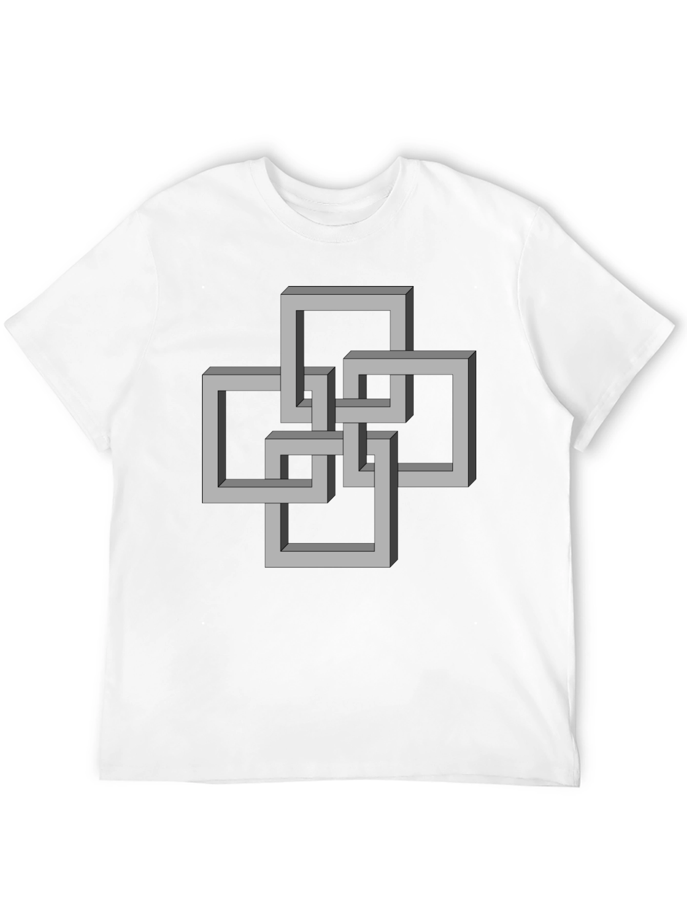 Impossible Squares Optical Illusion T-Shirt