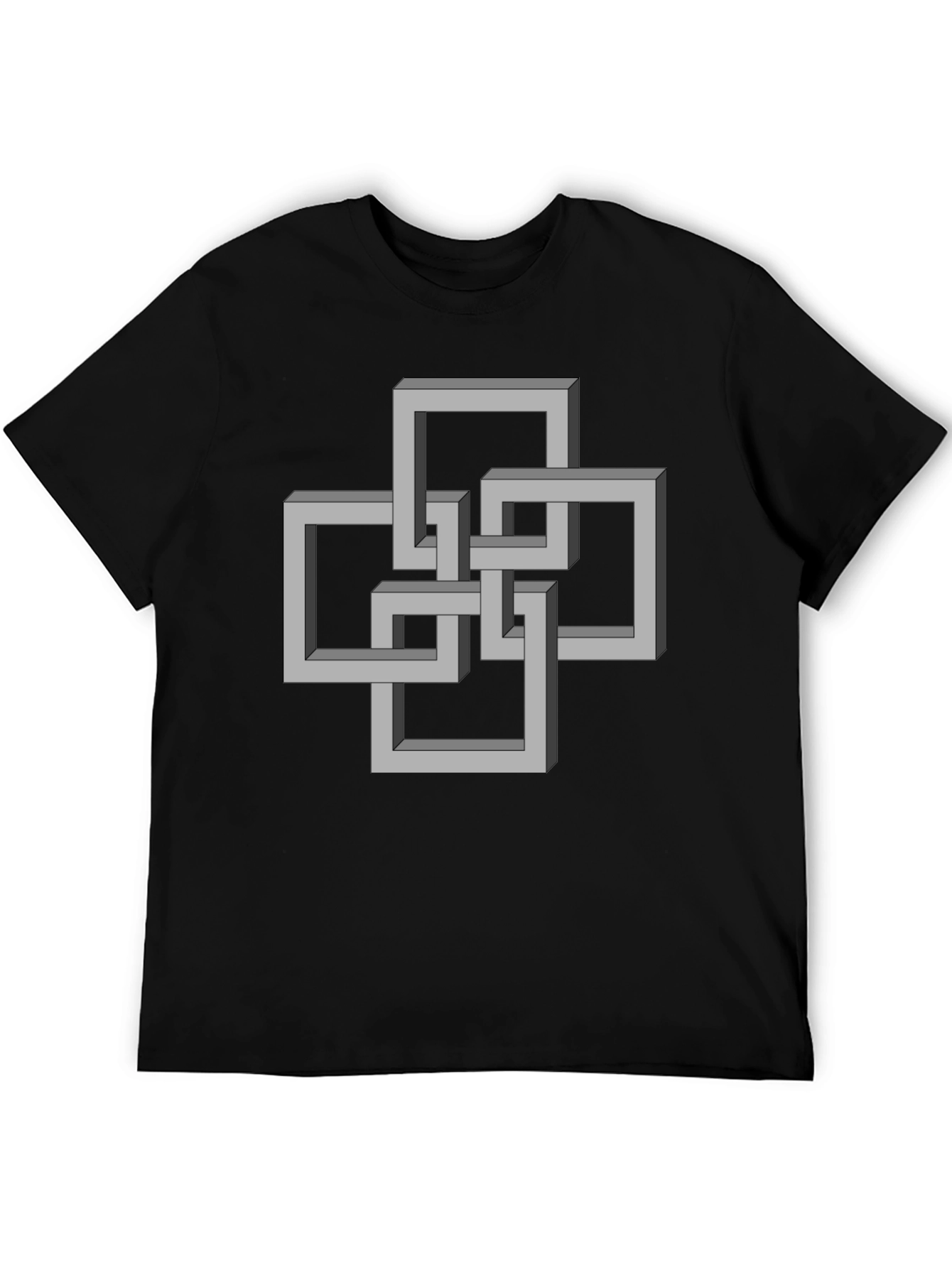 Impossible Squares Optical Illusion T-Shirt