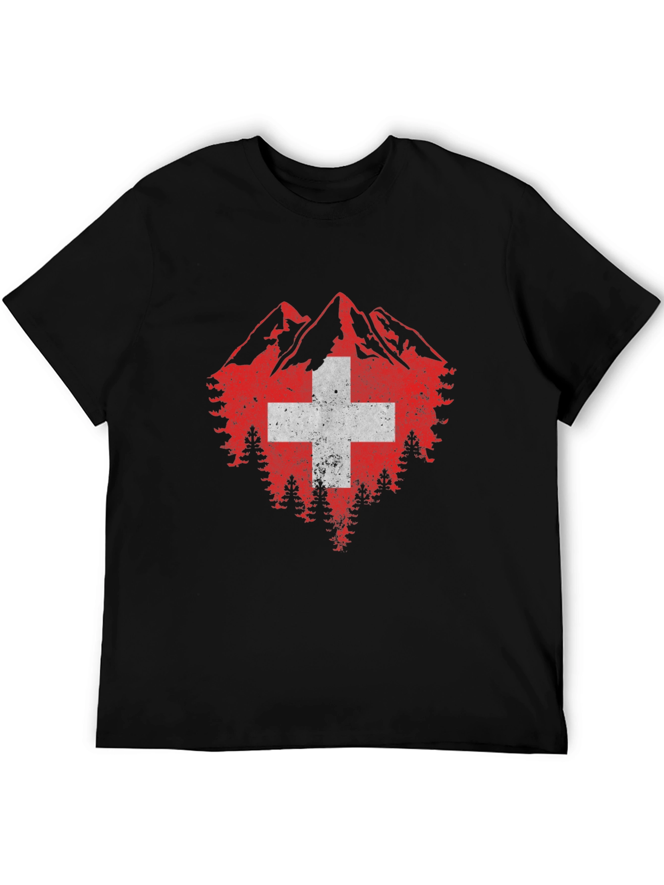Swiss Flag Mountain Graphic Tee