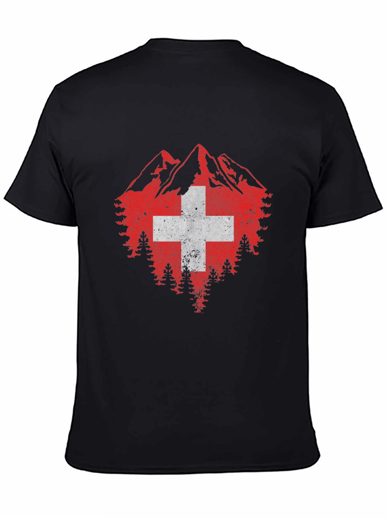 Swiss Flag Mountain Graphic Tee