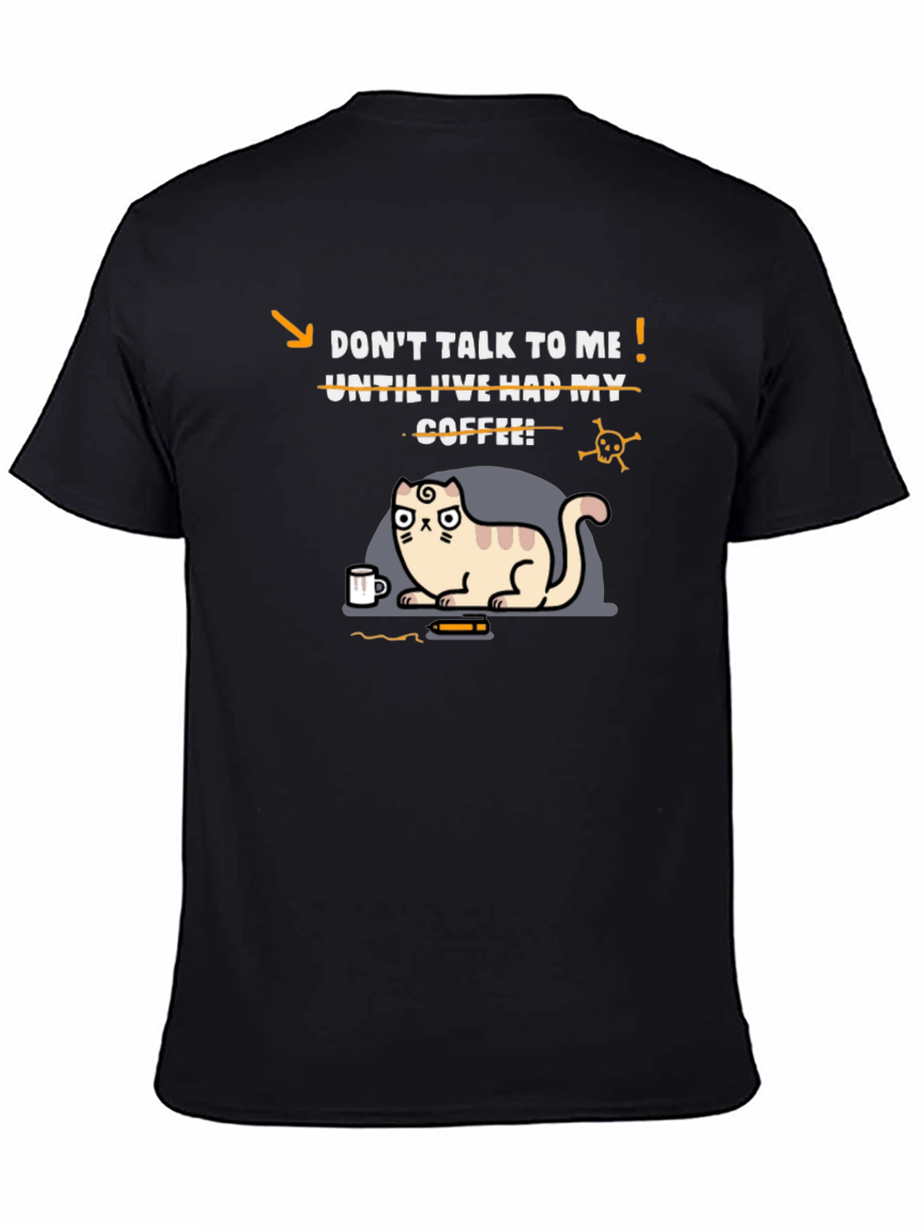 Coffee Cat T-Shirt - Funny Graphic Tee