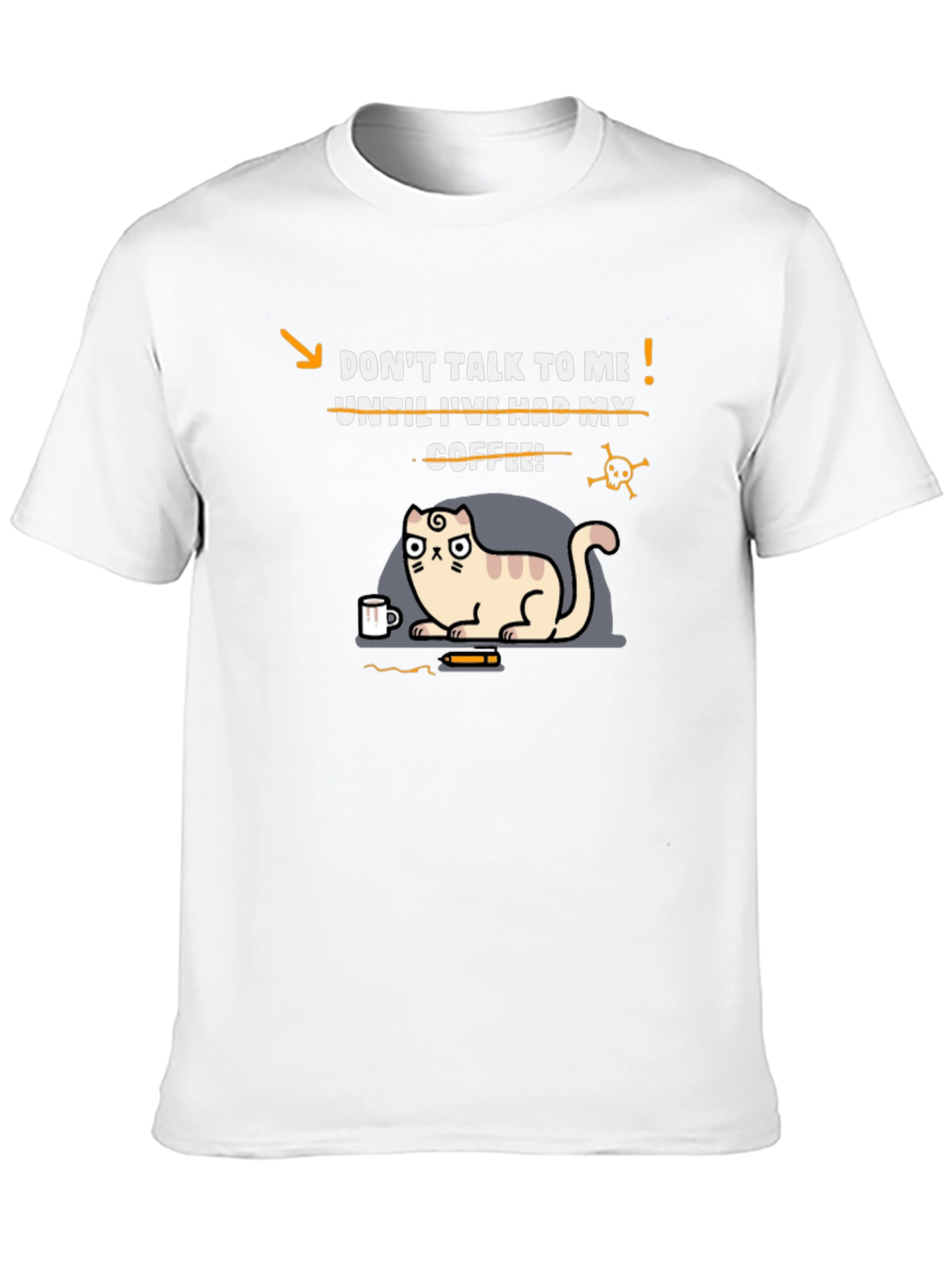 Coffee Cat T-Shirt - Funny Graphic Tee