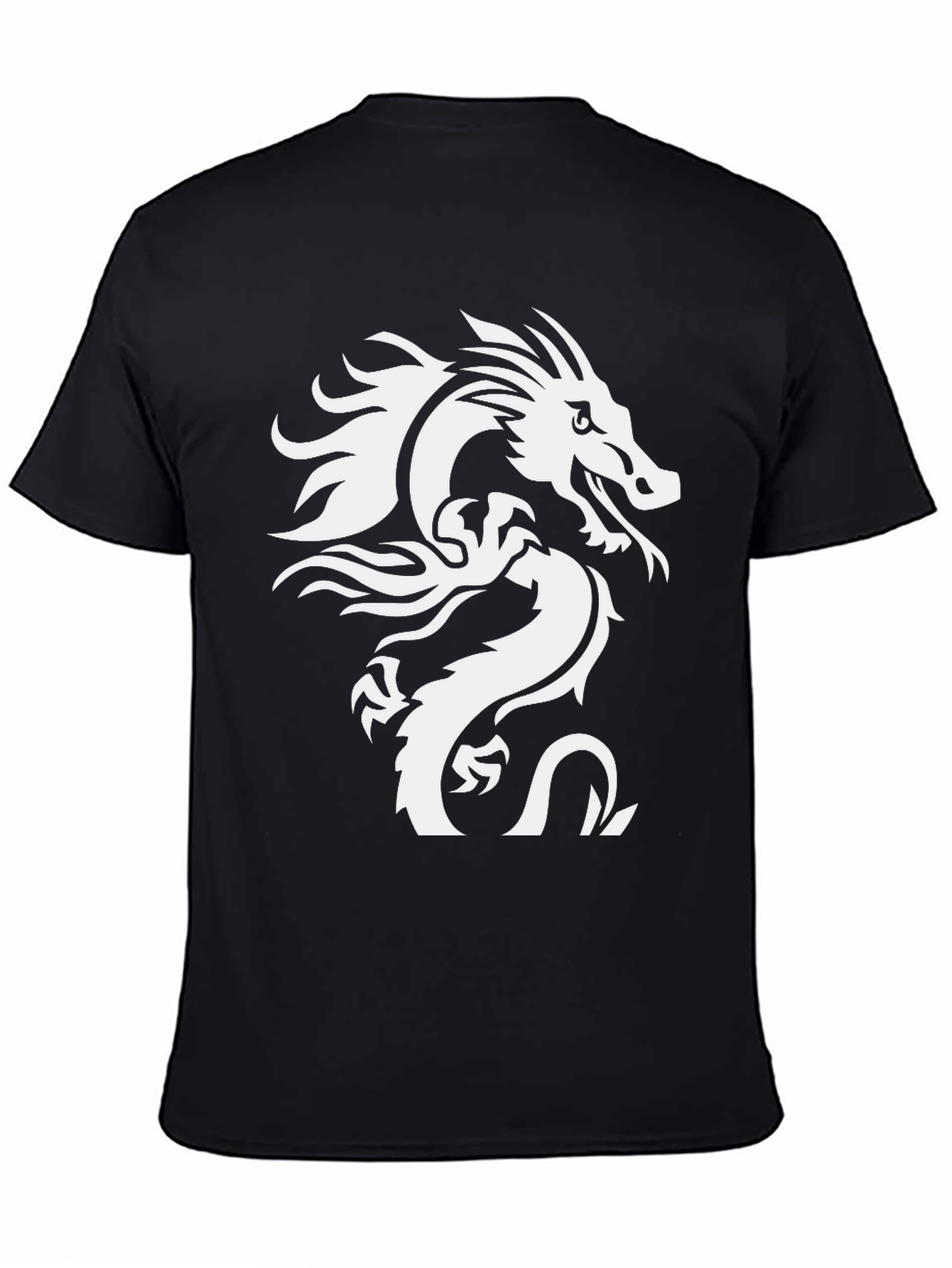 Dragon Graphic Tee - Stylish Black Cotton T-Shirt