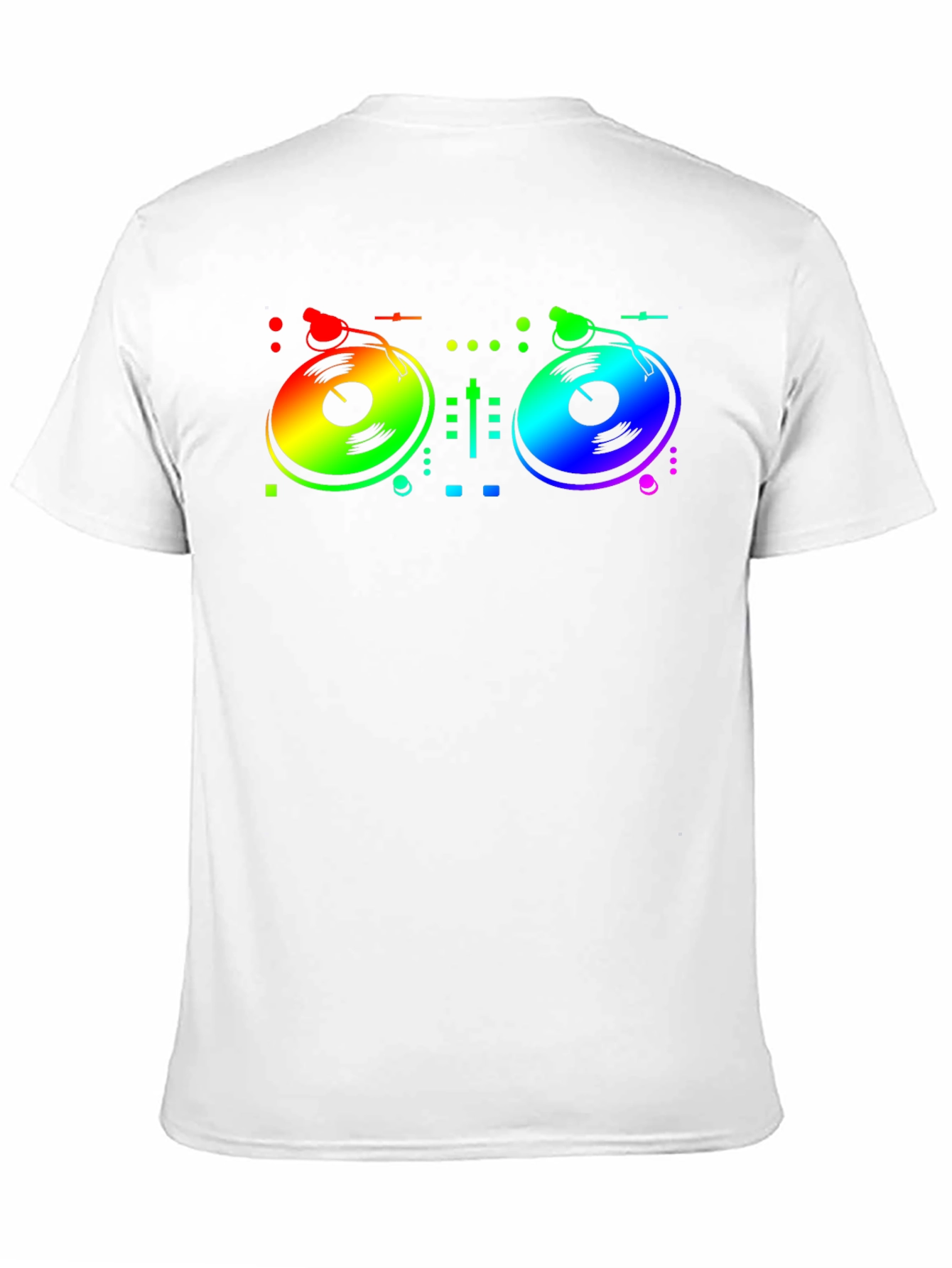 Rainbow DJ Turntable Graphic T-Shirt