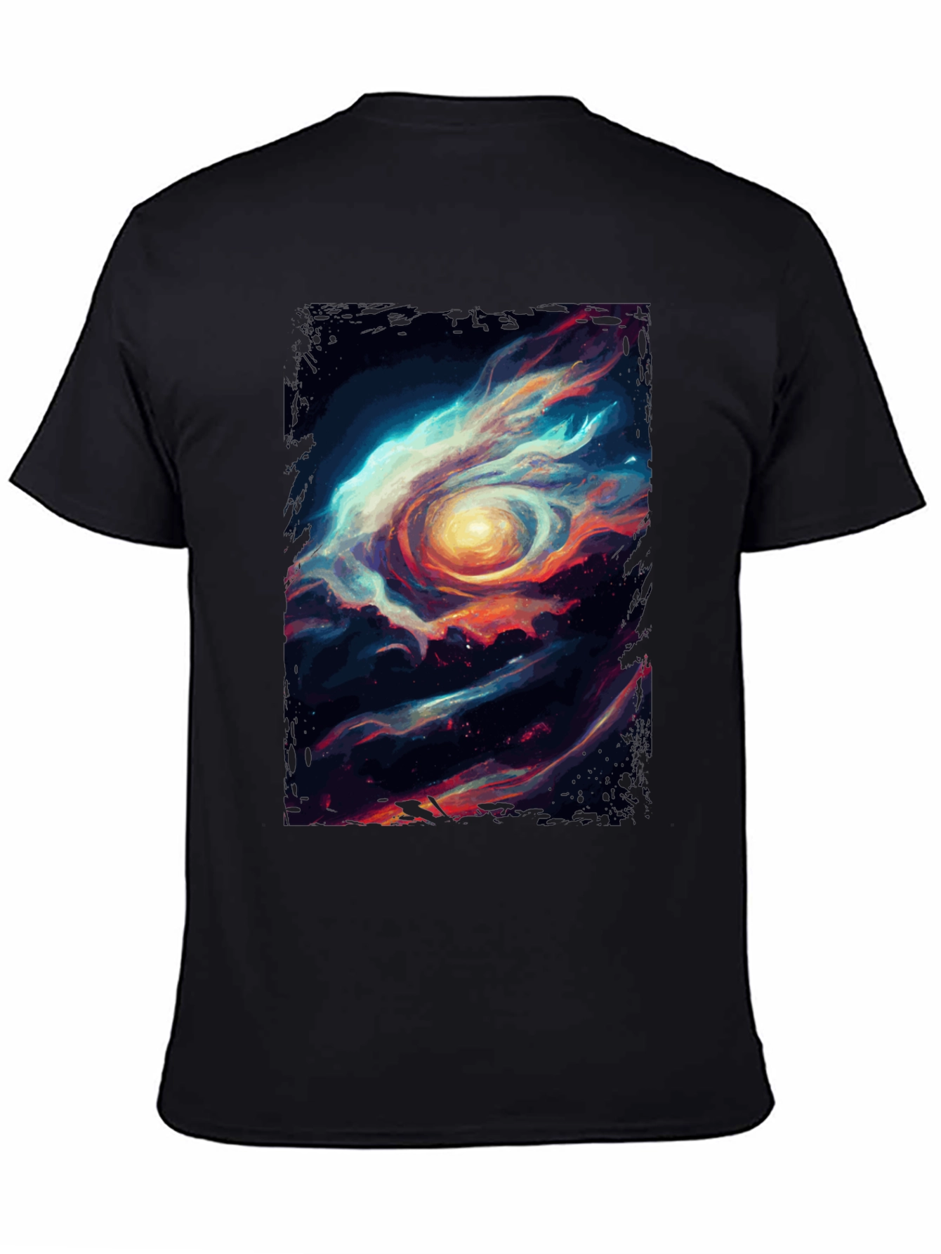 Cosmic Eye Graphic Tee - Stylish Black Cotton T-Shirt