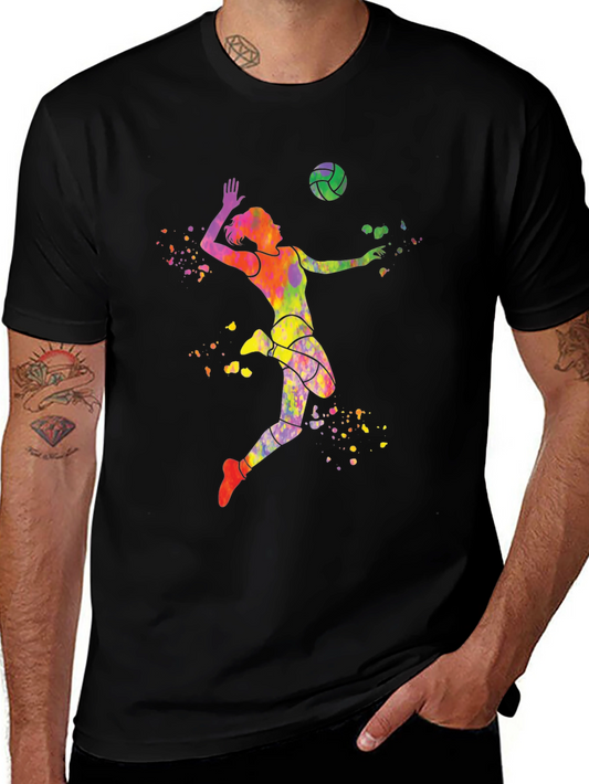 Volleyball Watercolor Graphic T-Shirt