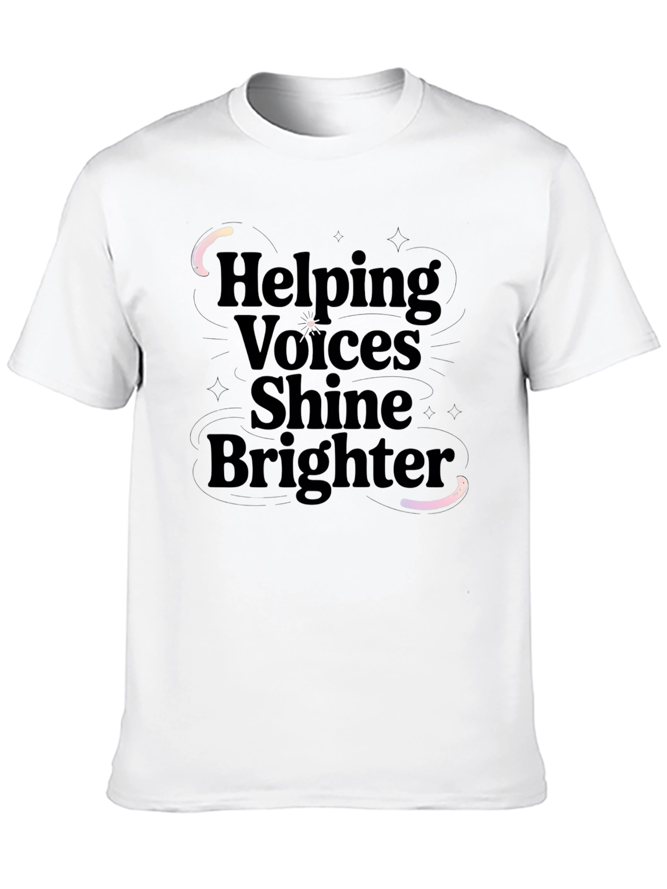 Helping Voices Shine Brighter Black T-Shirt