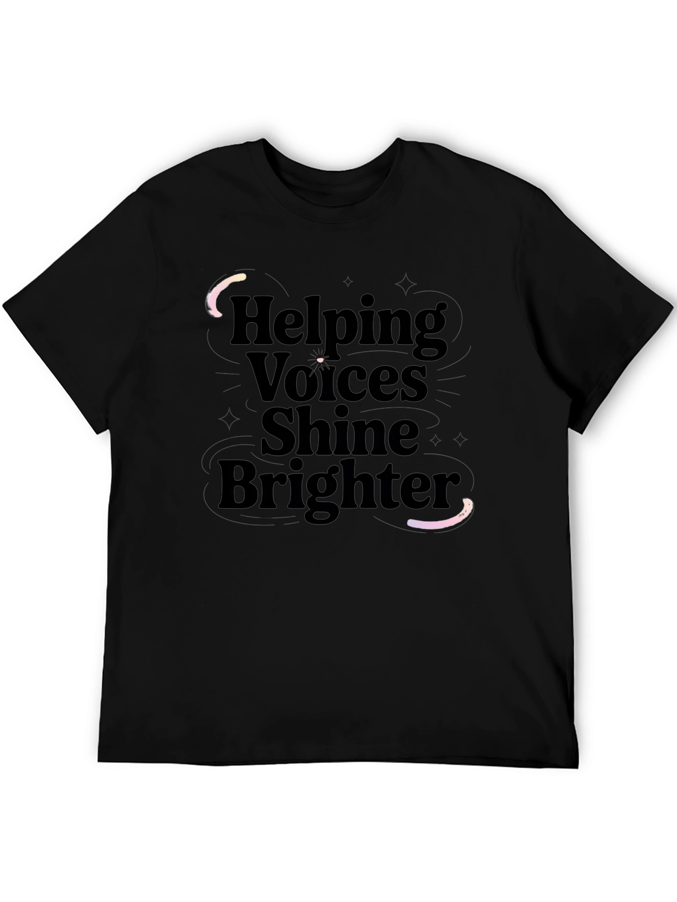 Helping Voices Shine Brighter Black T-Shirt