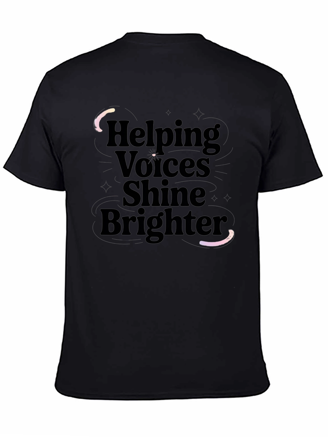 Helping Voices Shine Brighter Black T-Shirt