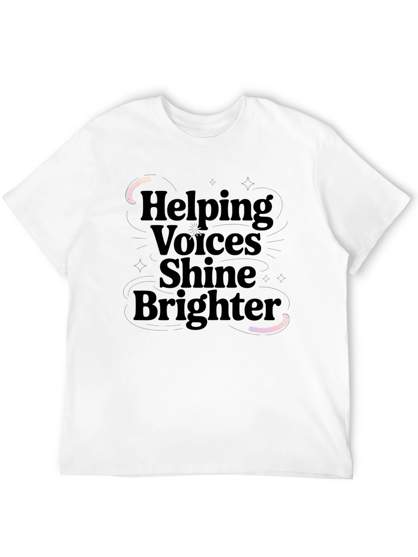 Helping Voices Shine Brighter Black T-Shirt