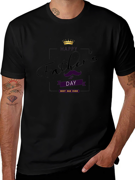 Fathers Day Best Dad Ever Black T-Shirt