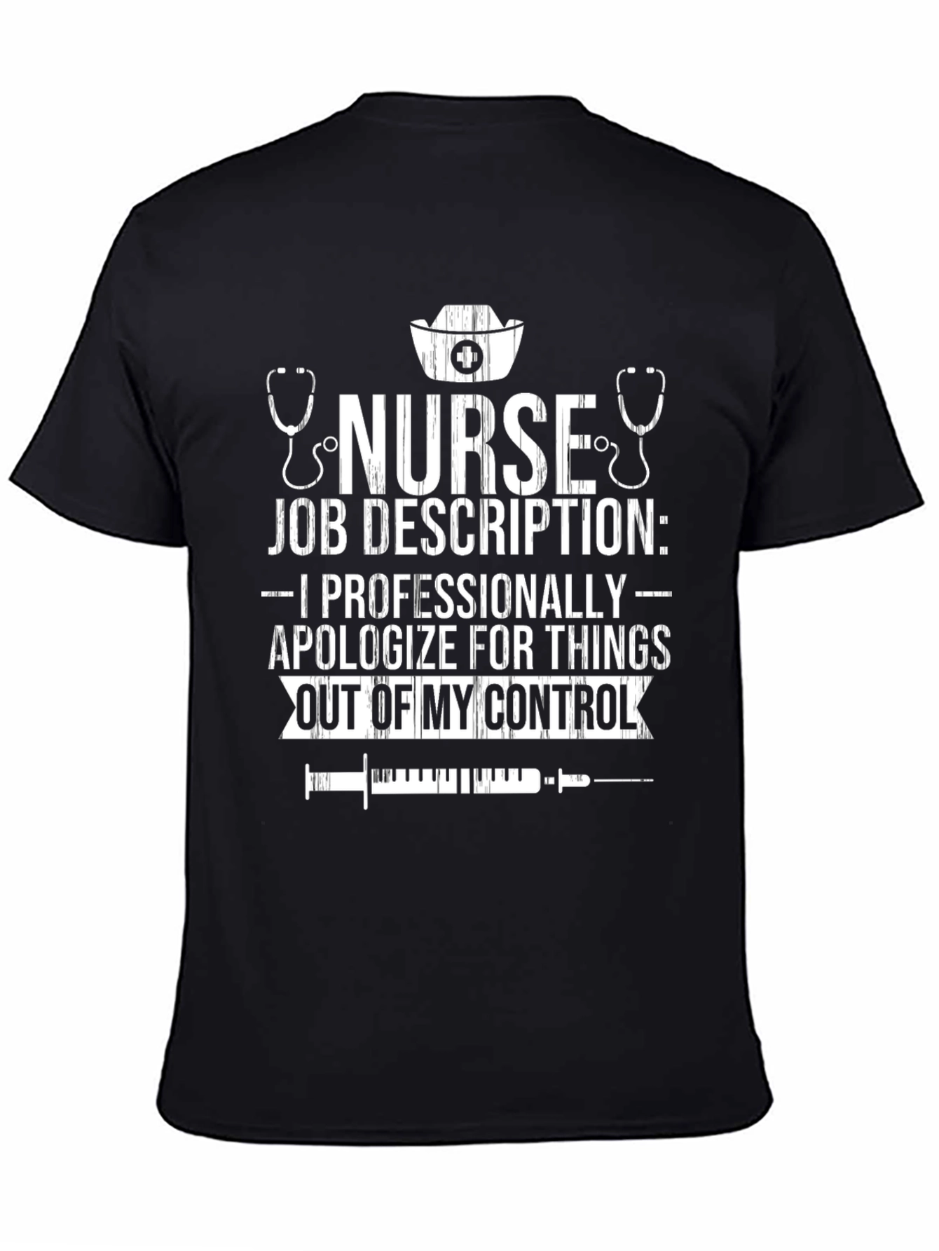 Nurse Job Description Black Graphic T-Shirt