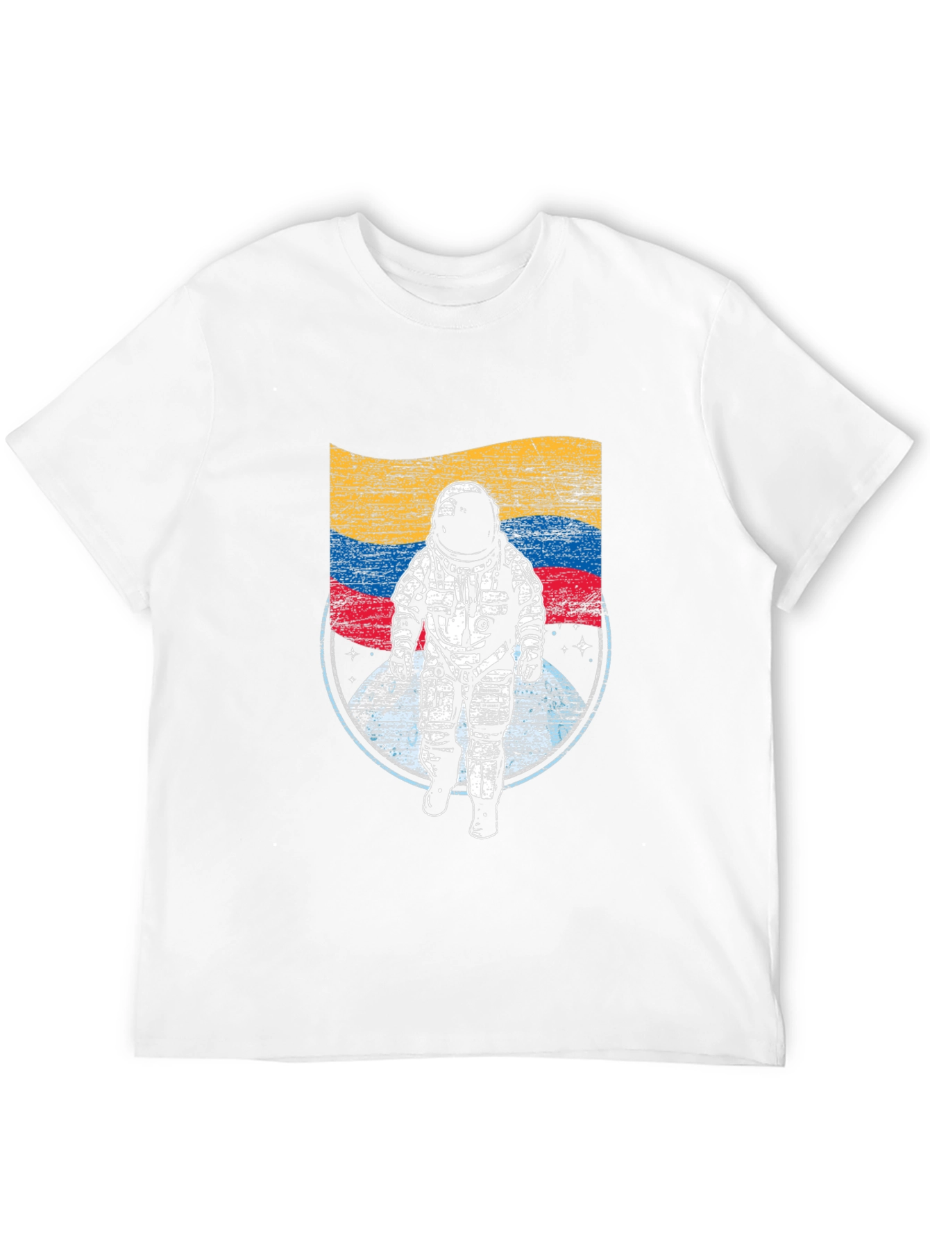 Astronaut Flag Graphic T-Shirt