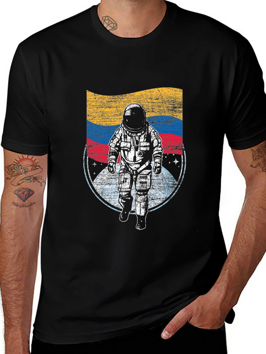Astronaut Flag Graphic T-Shirt