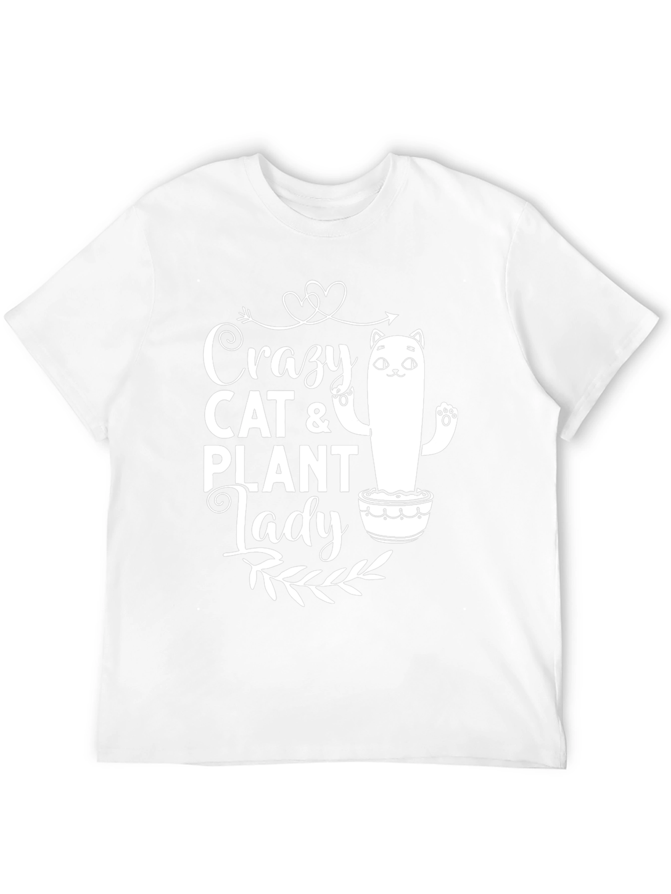 Crazy Cat & Plant Lady Graphic T-Shirt