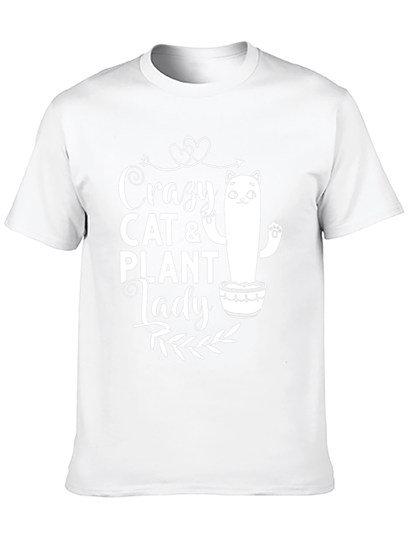 Crazy Cat & Plant Lady Graphic T-Shirt