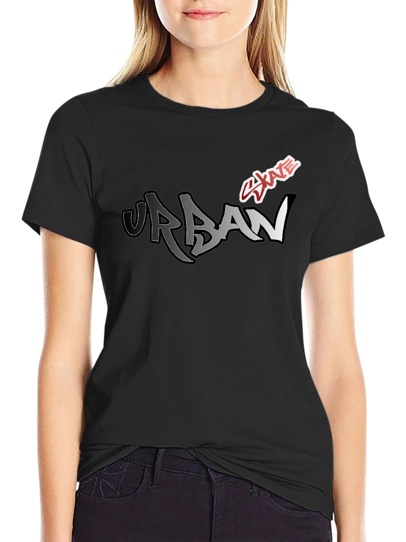 Urban Skate Graphic Tee - Modern Black T-Shirt