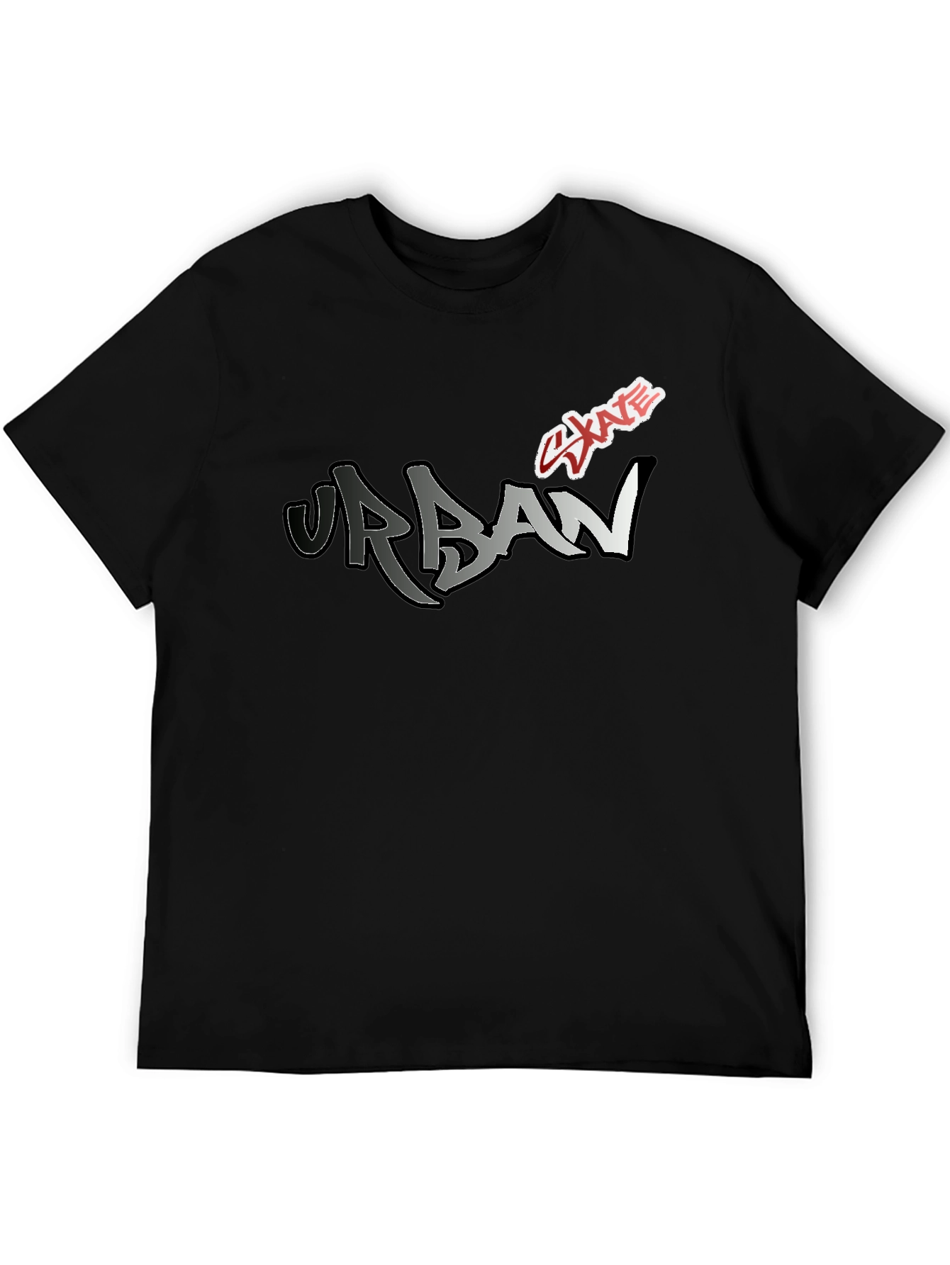 Urban Skate Graphic Tee - Modern Black T-Shirt