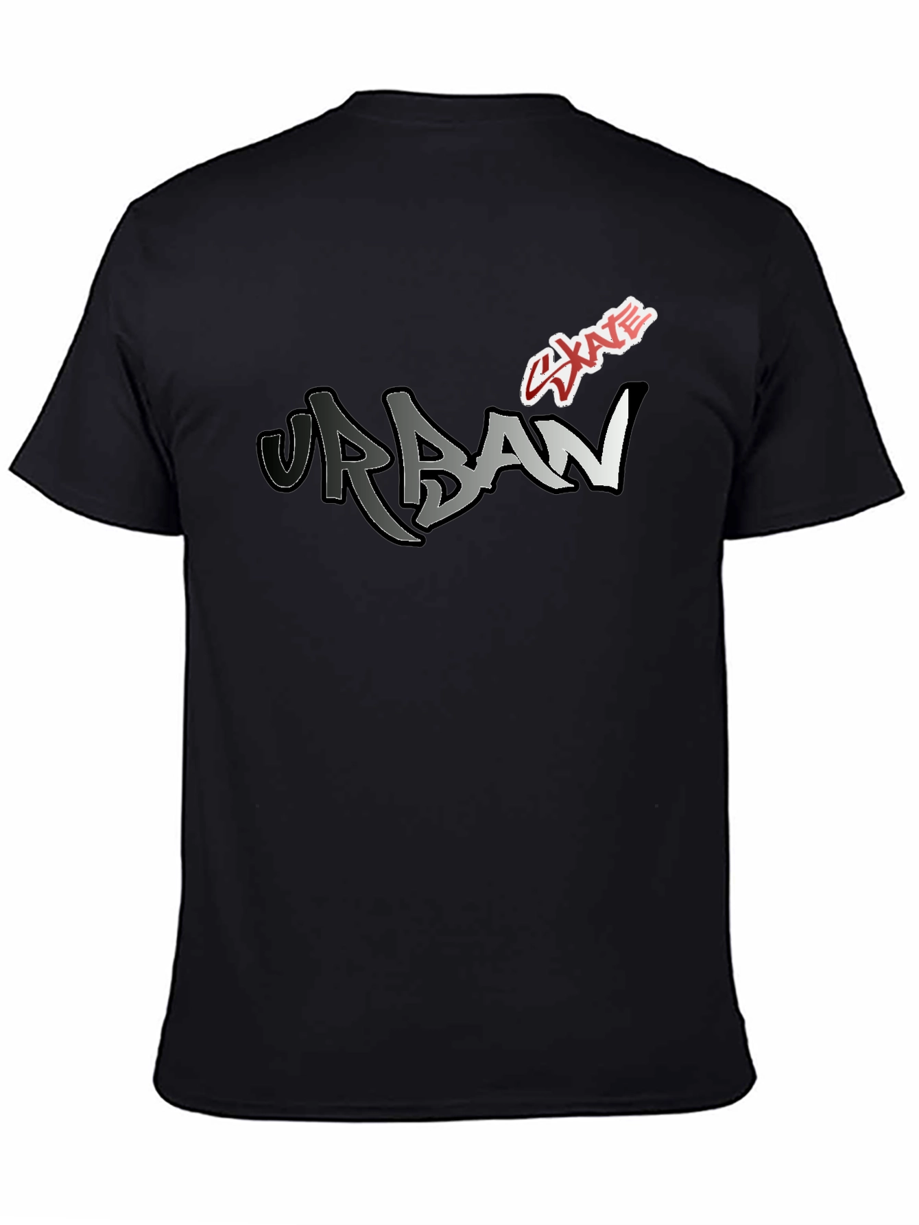 Urban Skate Graphic Tee - Modern Black T-Shirt