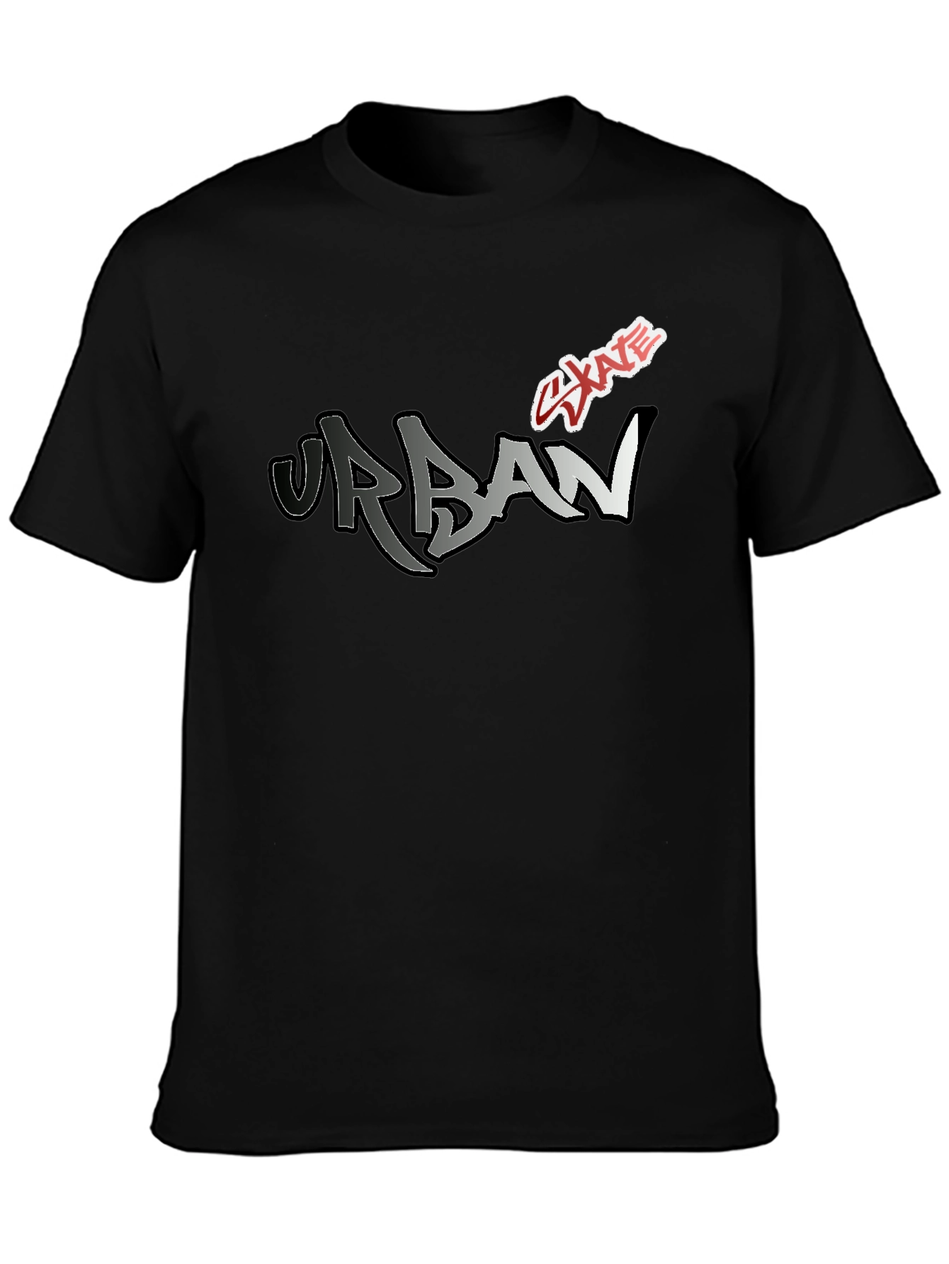 Urban Skate Graphic Tee - Modern Black T-Shirt