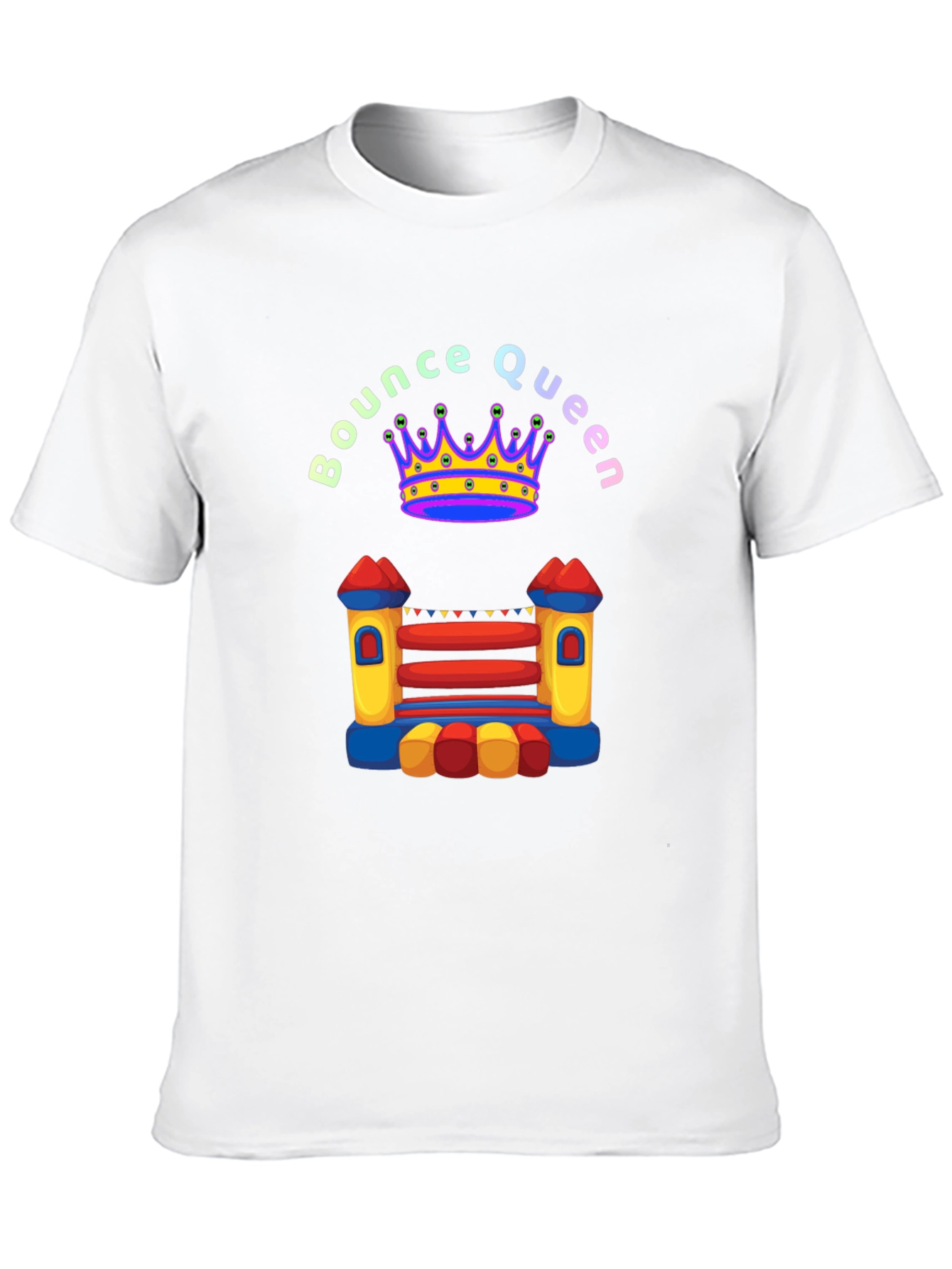 Bounce Queen Black T-Shirt - Bouncy Castle Design