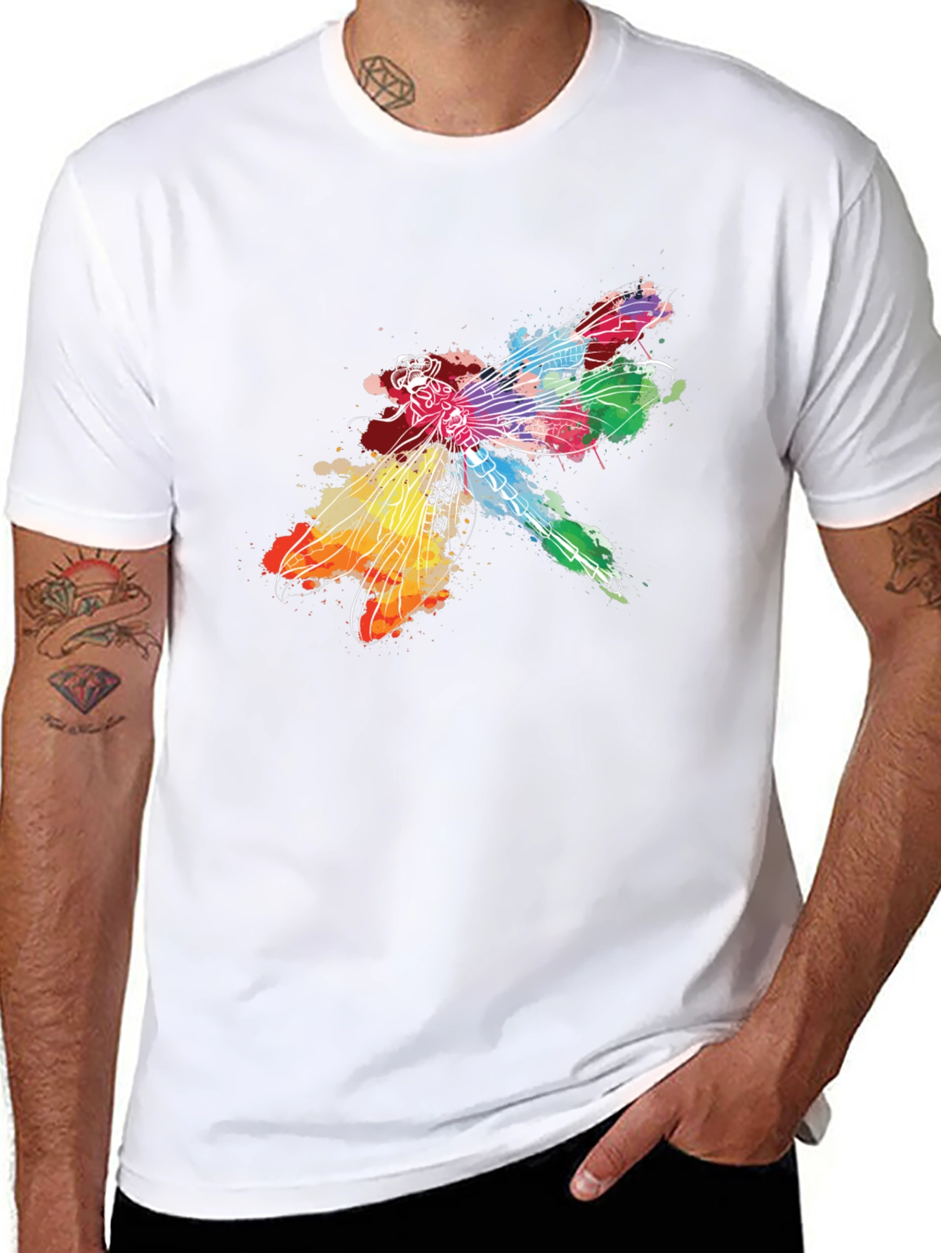 Rainbow Dragonfly Graphic Tee