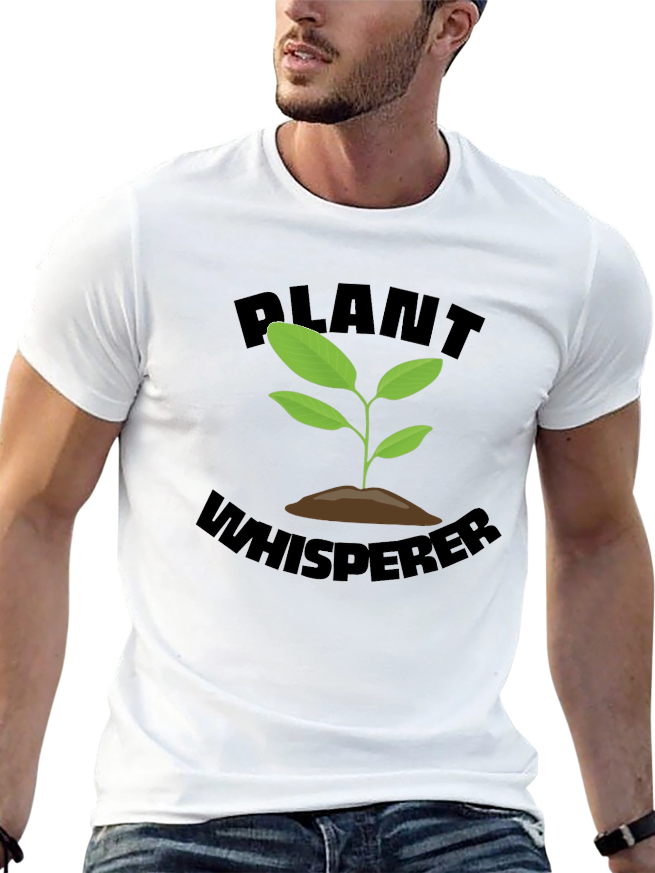 Plant Whisperer Black T-Shirt - Gardening Tee