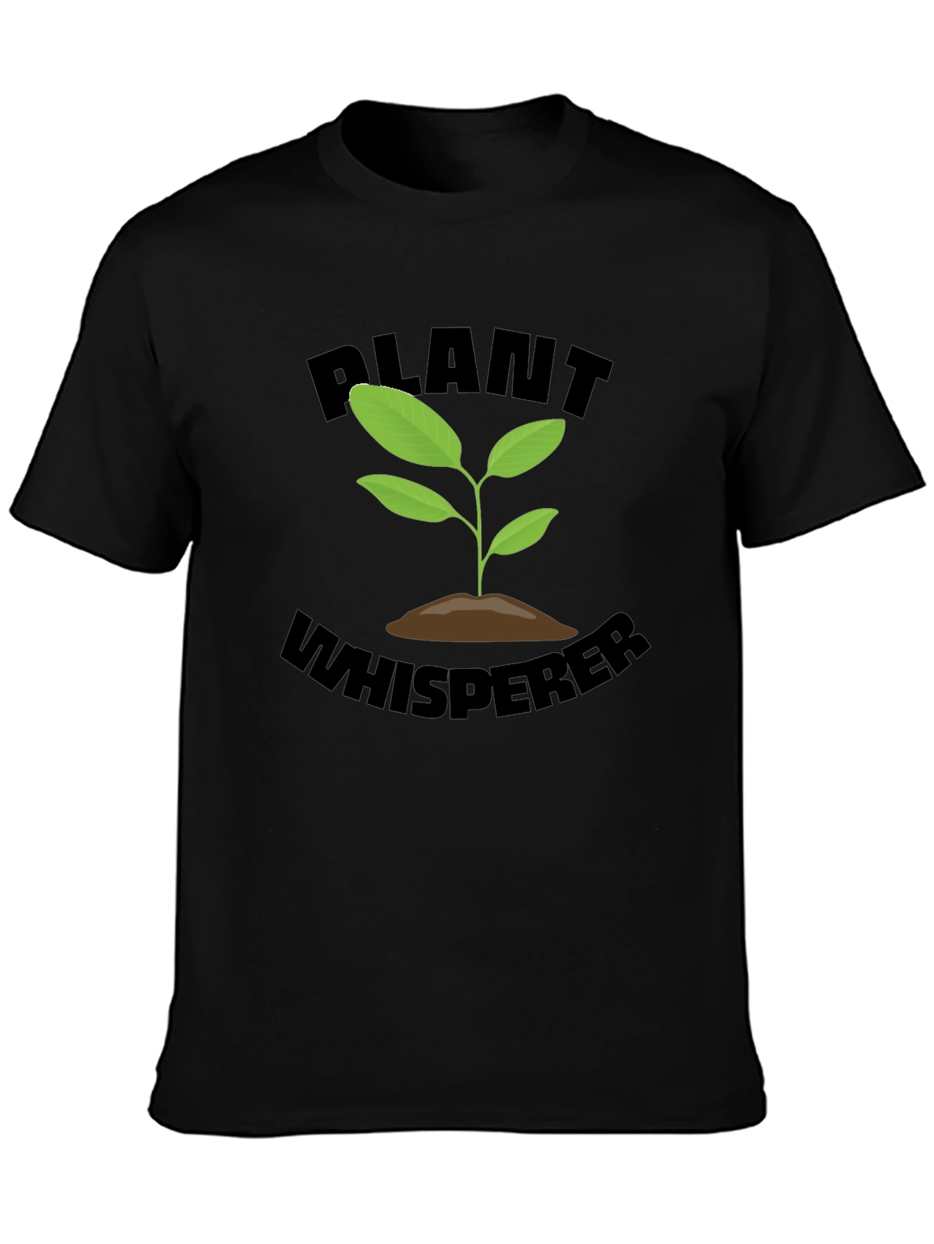 Plant Whisperer Black T-Shirt - Gardening Tee
