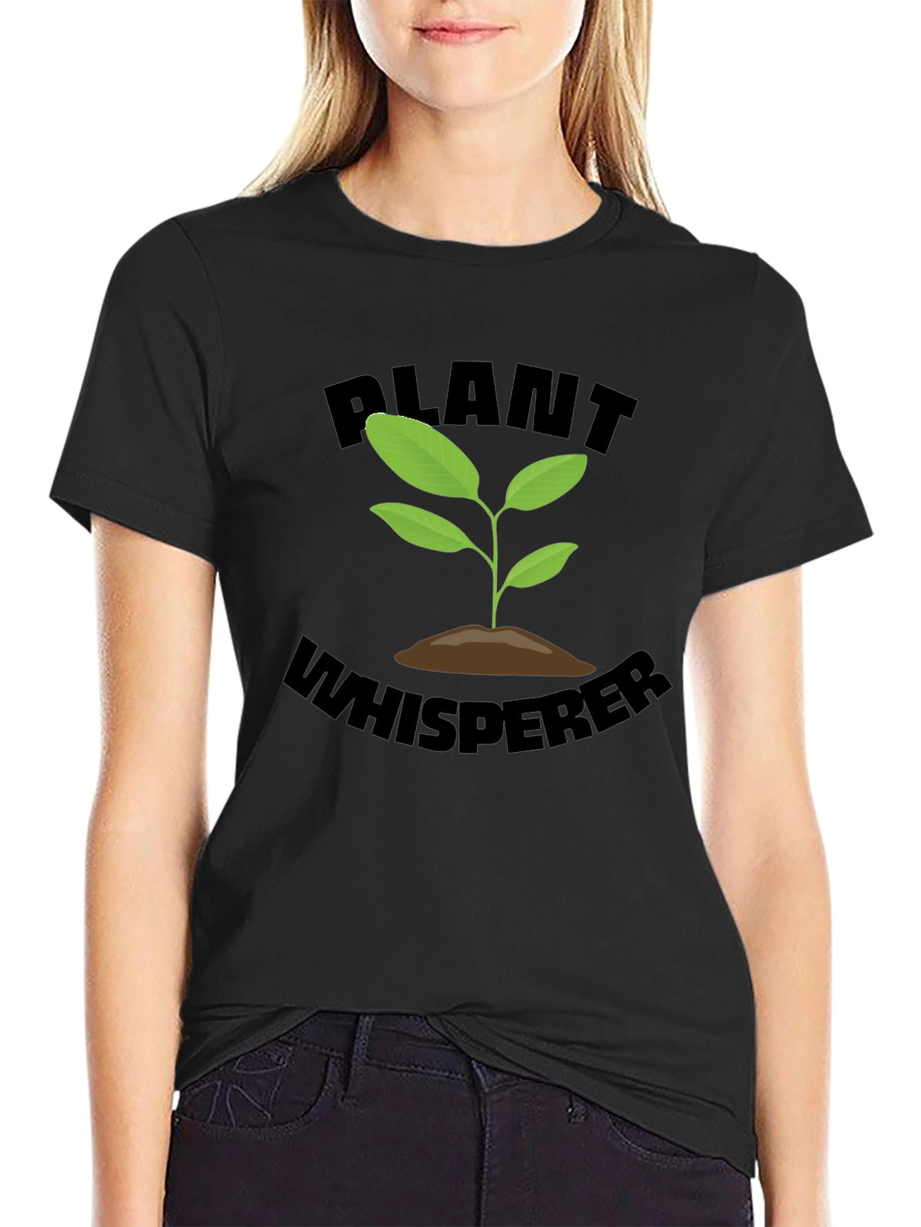 Plant Whisperer Black T-Shirt - Gardening Tee