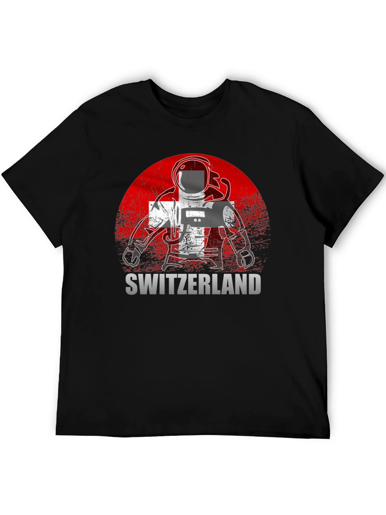 Switzerland Astronaut Graphic Tee