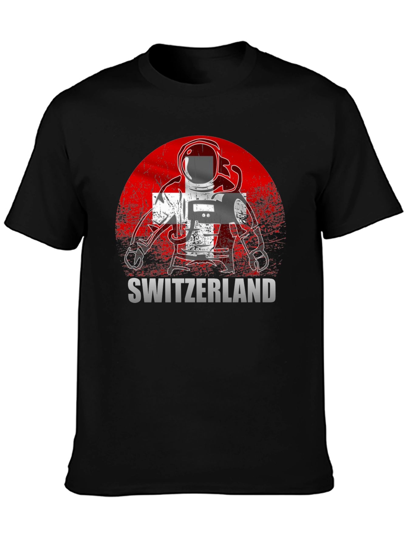 Switzerland Astronaut Graphic Tee