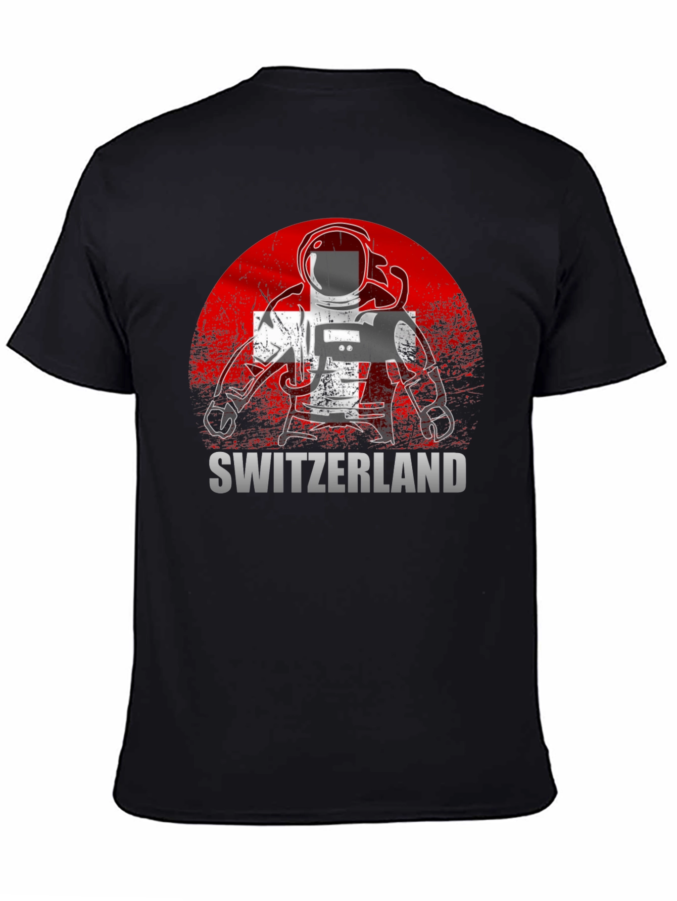 Switzerland Astronaut Graphic Tee