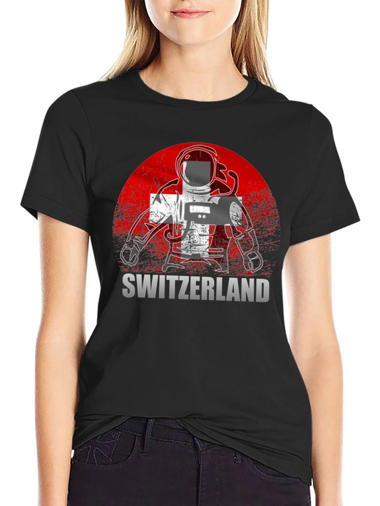 Switzerland Astronaut Graphic Tee