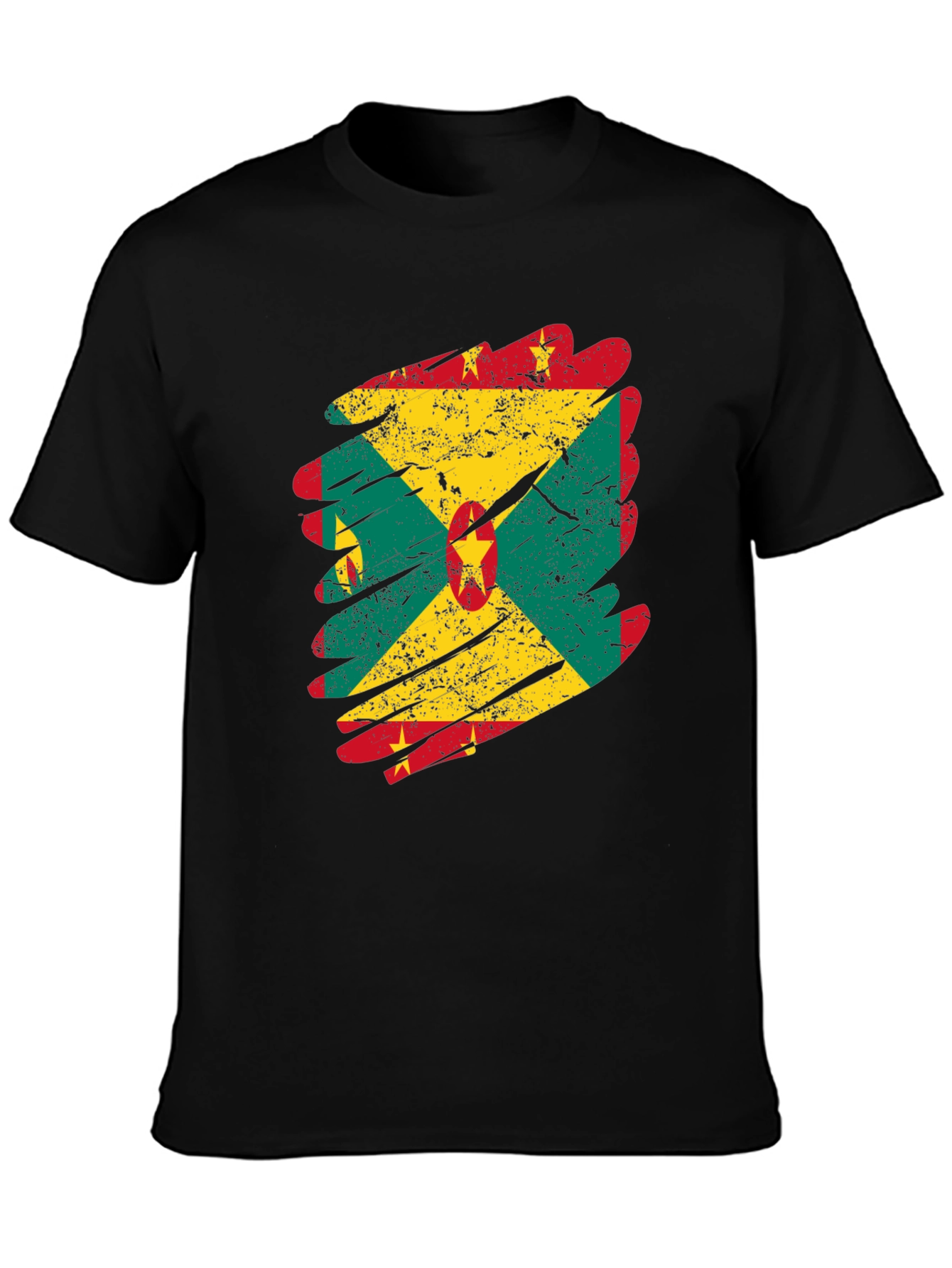 Grenada Flag Grunge T-Shirt - National Pride Tee