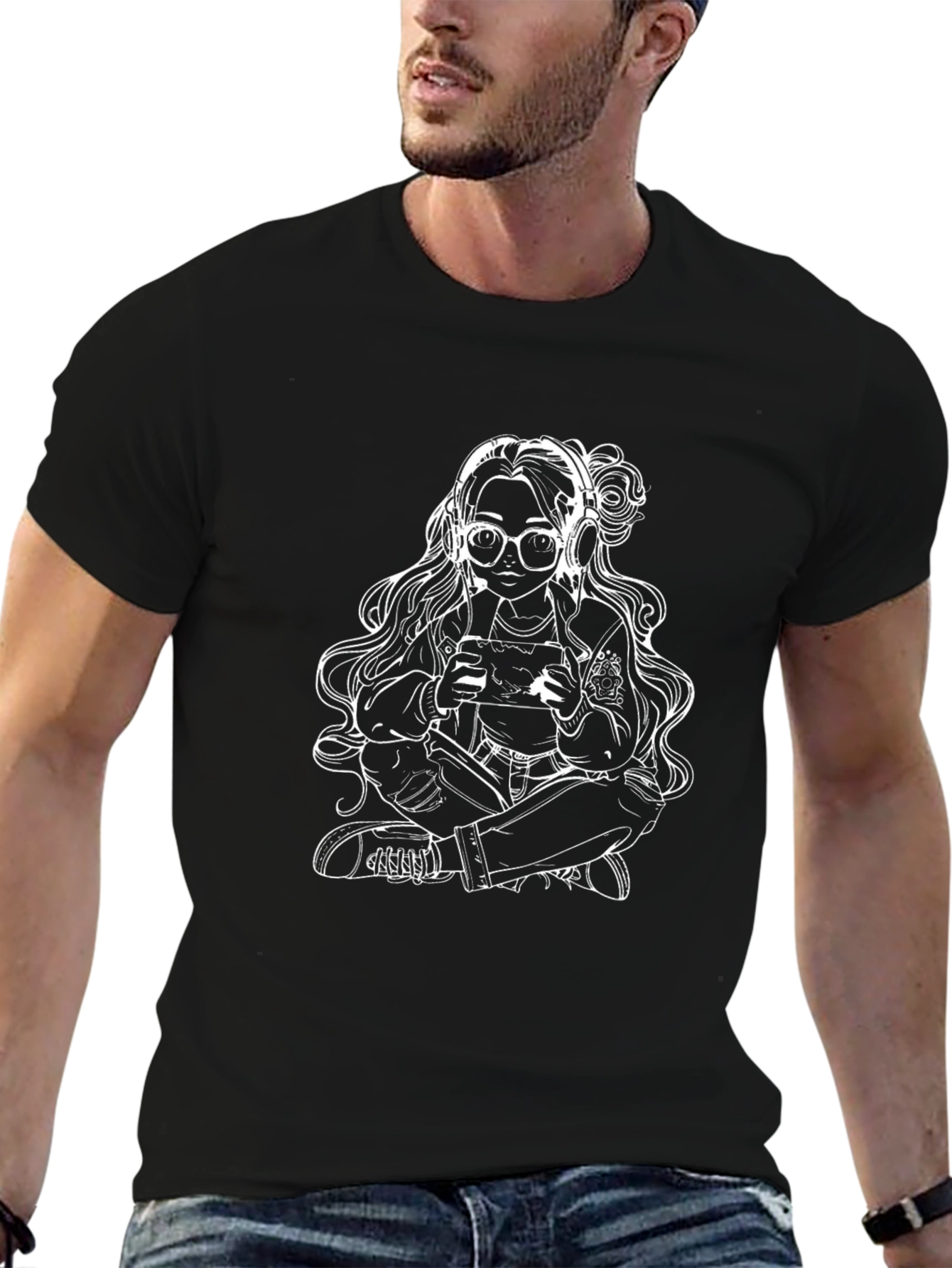 Gamer Girl Tee - Black Cotton Casual T-Shirt