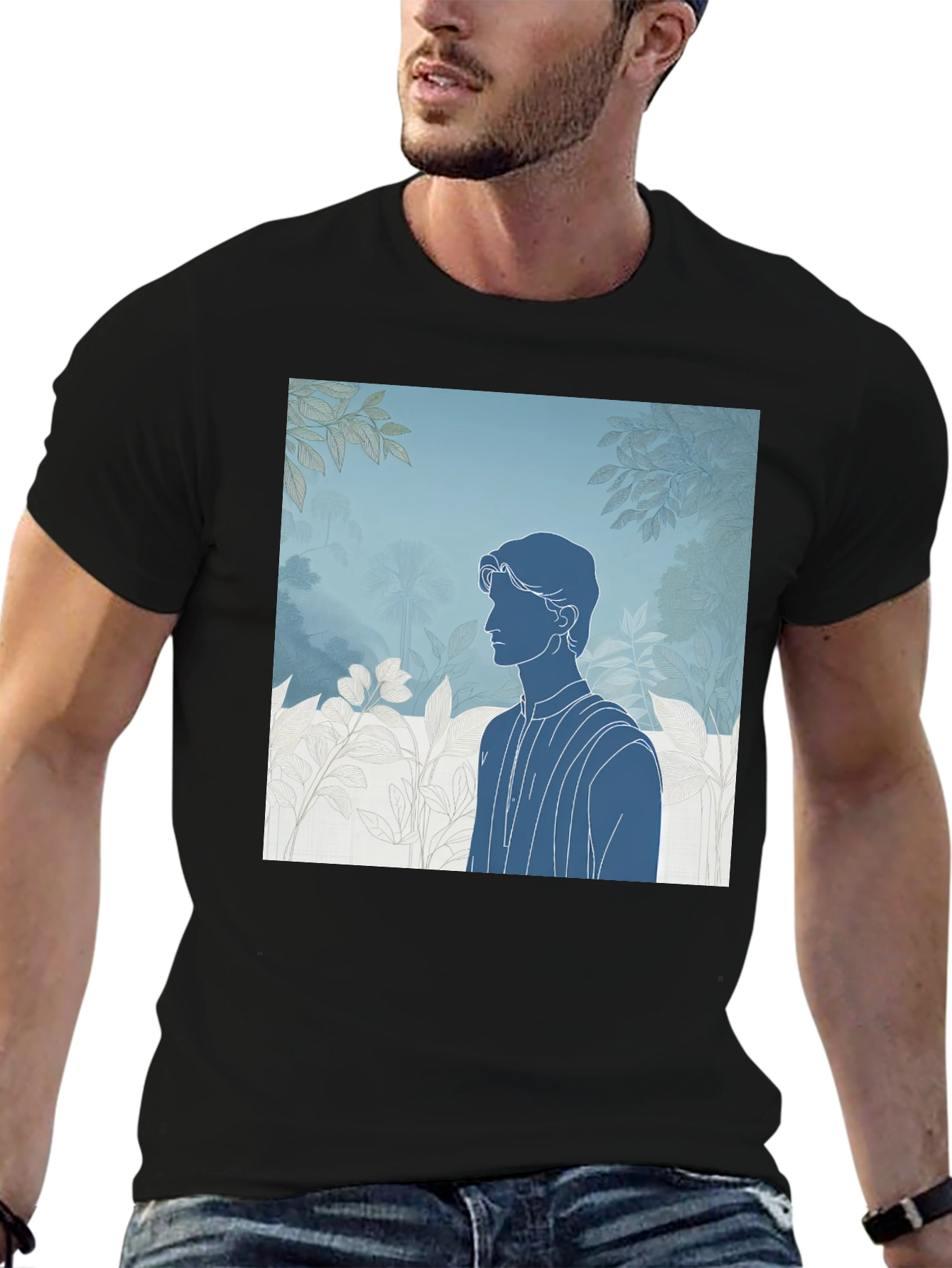 Abstract Silhouette Graphic Tee - Modern Art Shirt