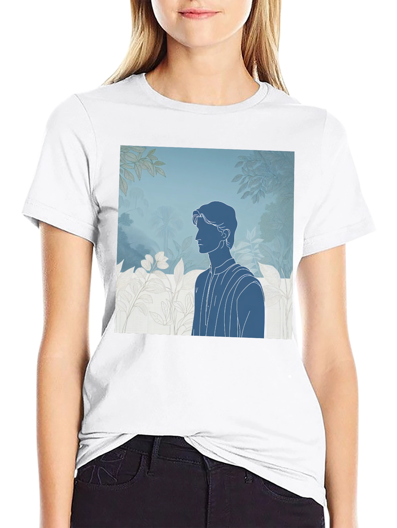 Abstract Silhouette Graphic Tee - Modern Art Shirt