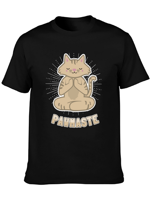 Meditating Cat Tee - Pawhaste Design