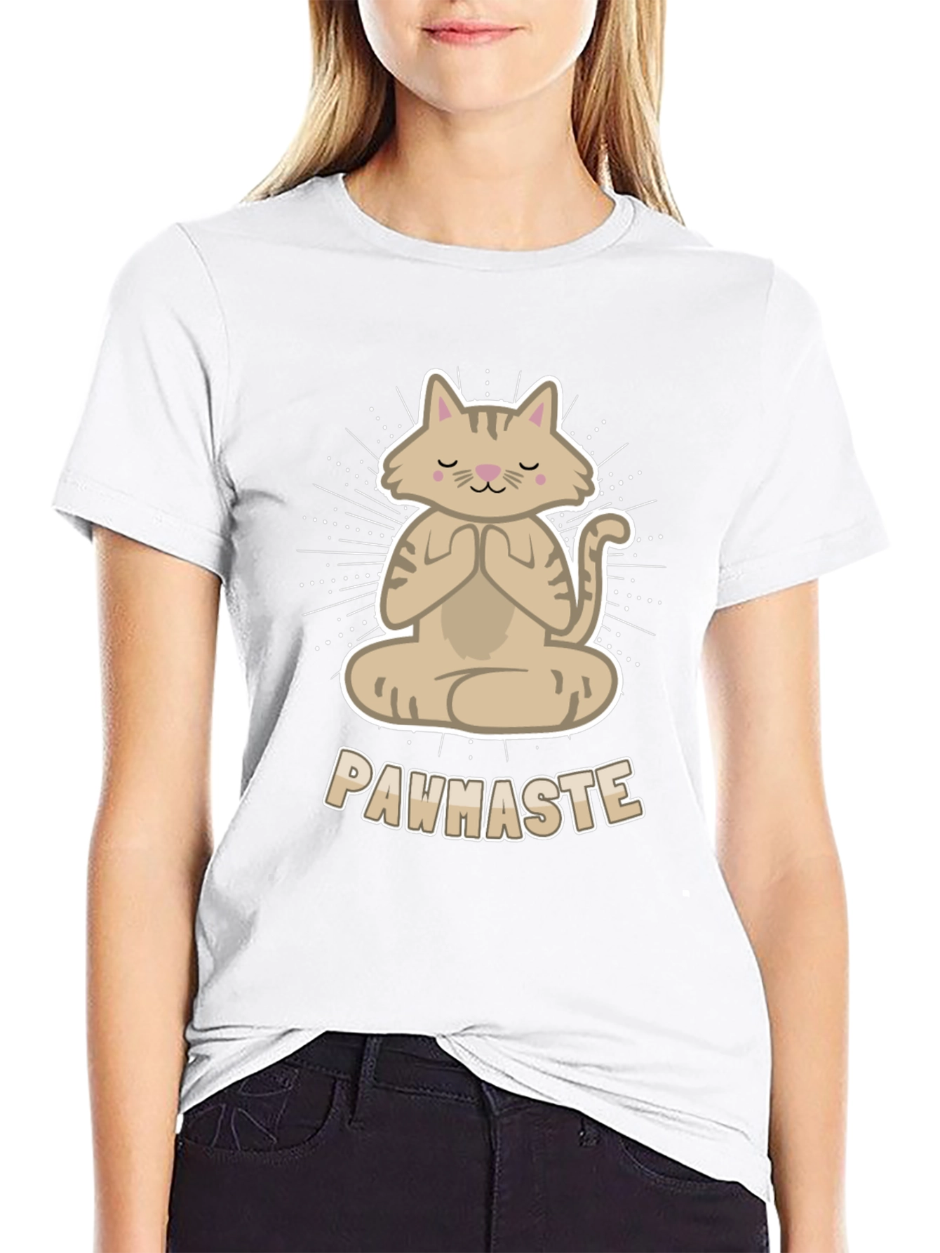 Meditating Cat Tee - Pawhaste Design