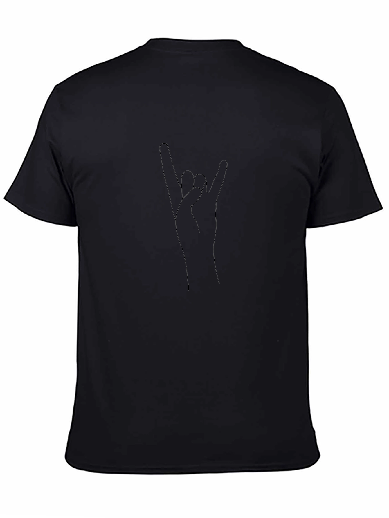 Rock On Hand Graphic Tee - Classic Black T-Shirt