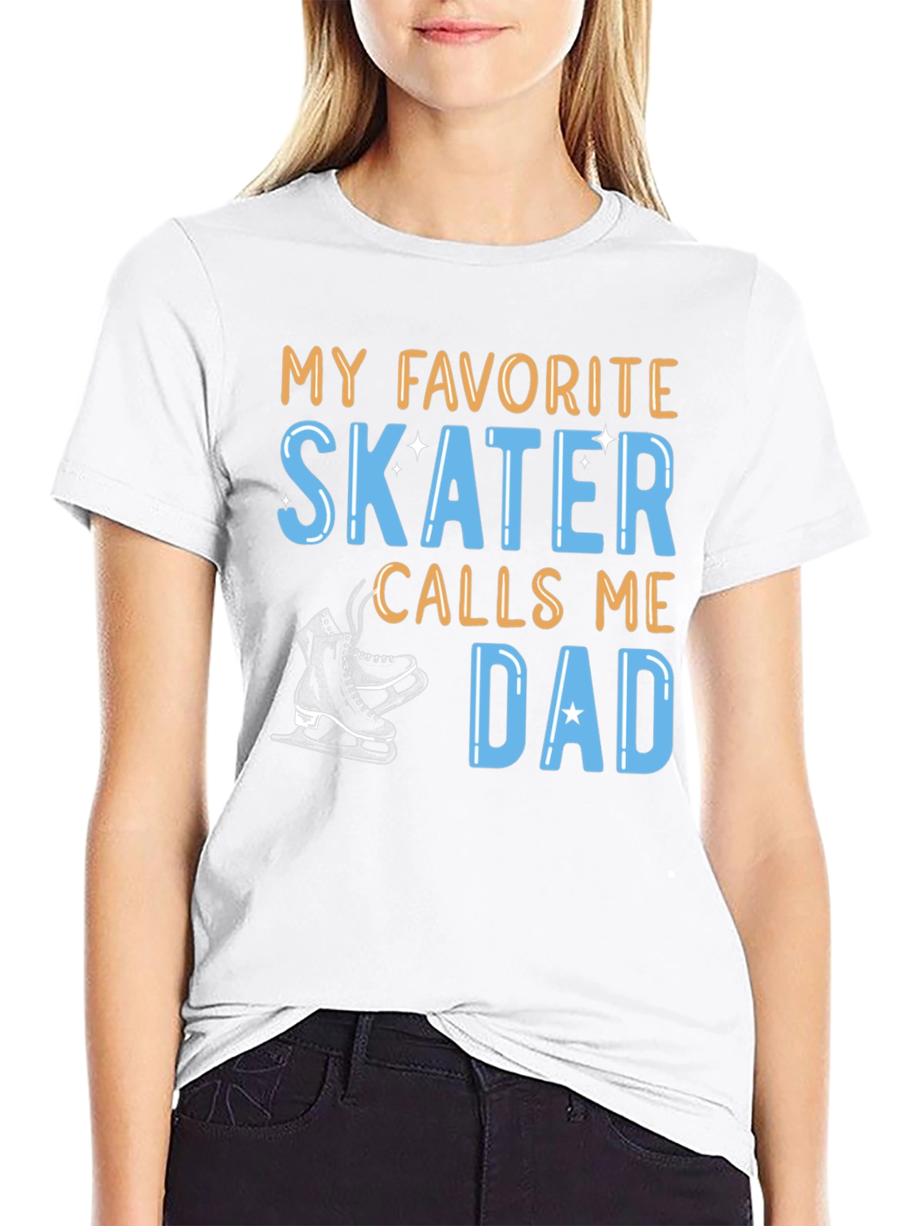 Favorite Skater Dad Graphic Tee - Black