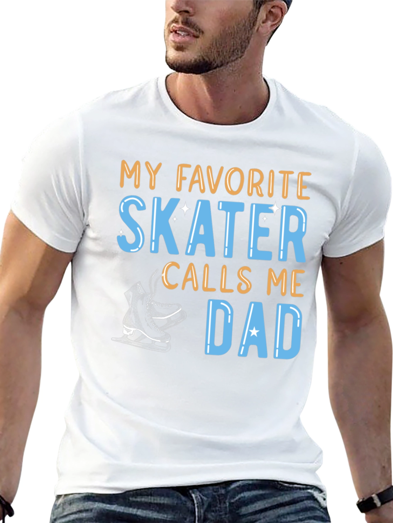 Favorite Skater Dad Graphic Tee - Black