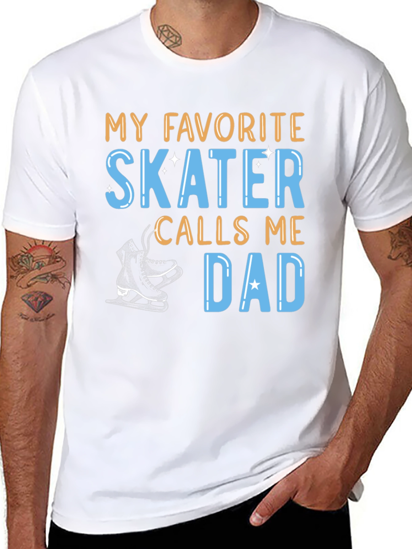Favorite Skater Dad Graphic Tee - Black