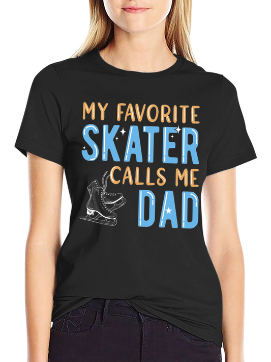 Favorite Skater Dad Graphic Tee - Black